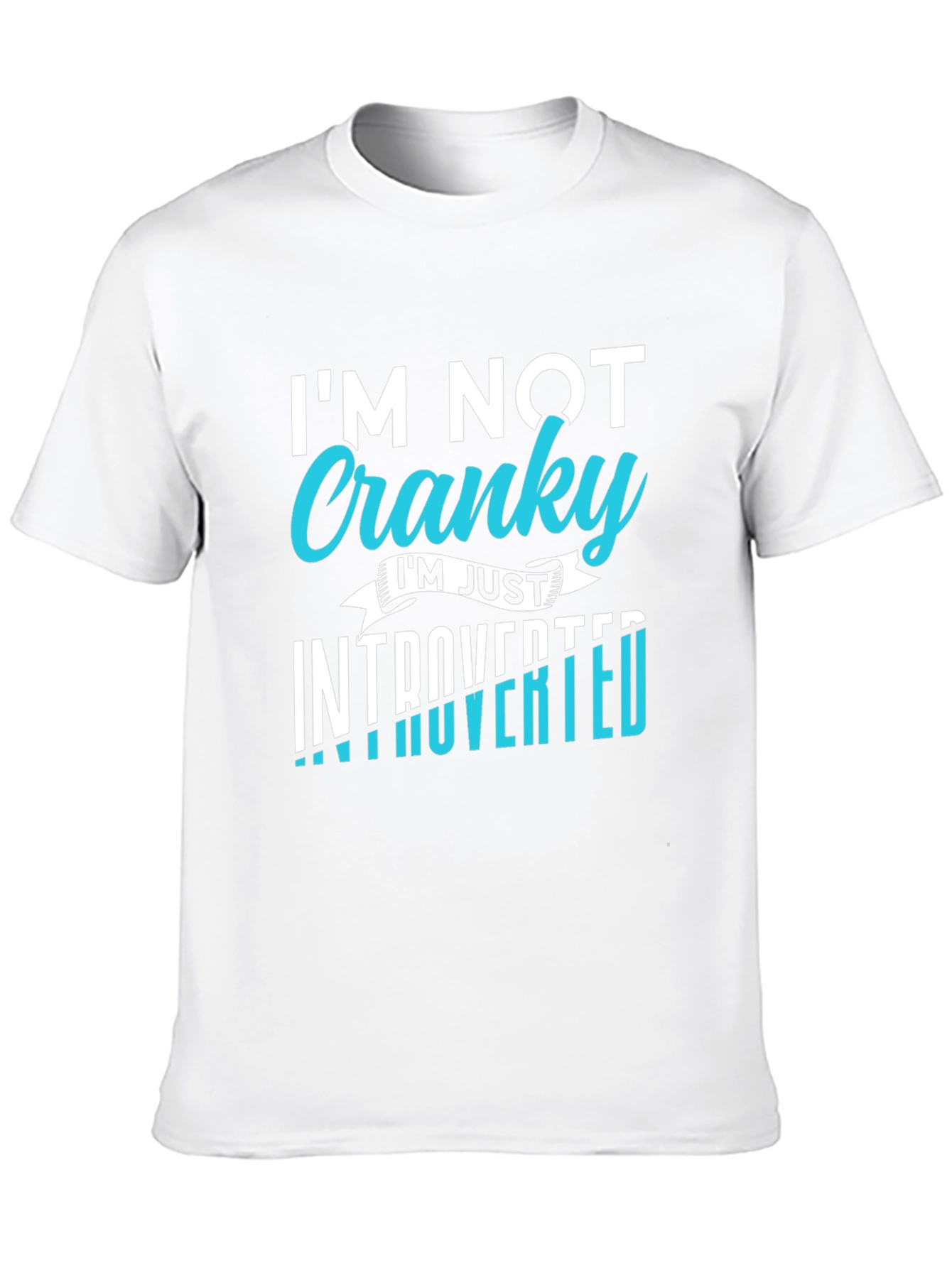 Introvert Tee: Im Not Cranky - Black Graphic T-Shirt