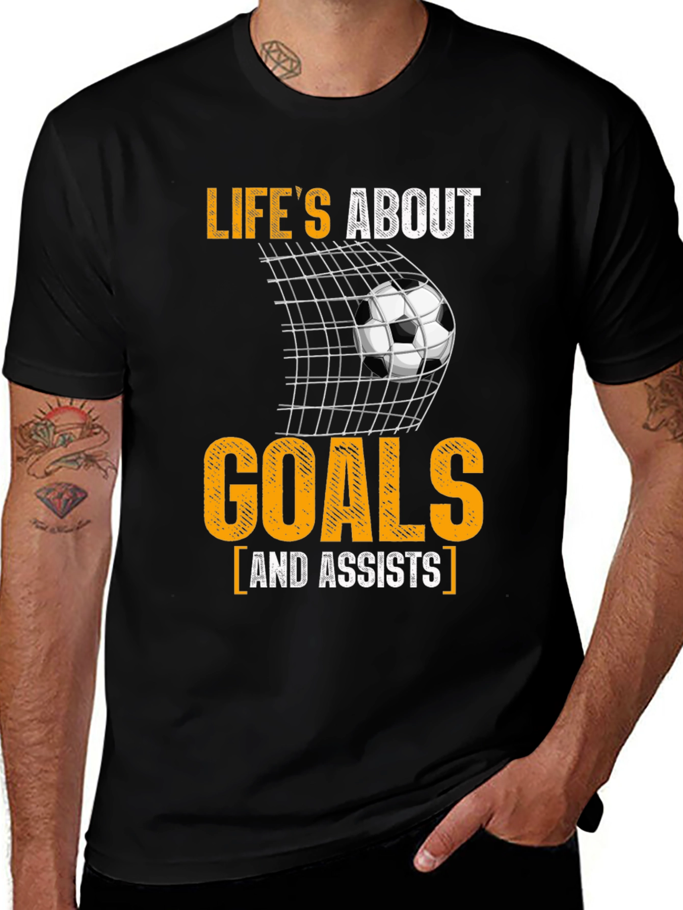 Lifes About Goals & Assists T-Shirt Soccer Sport