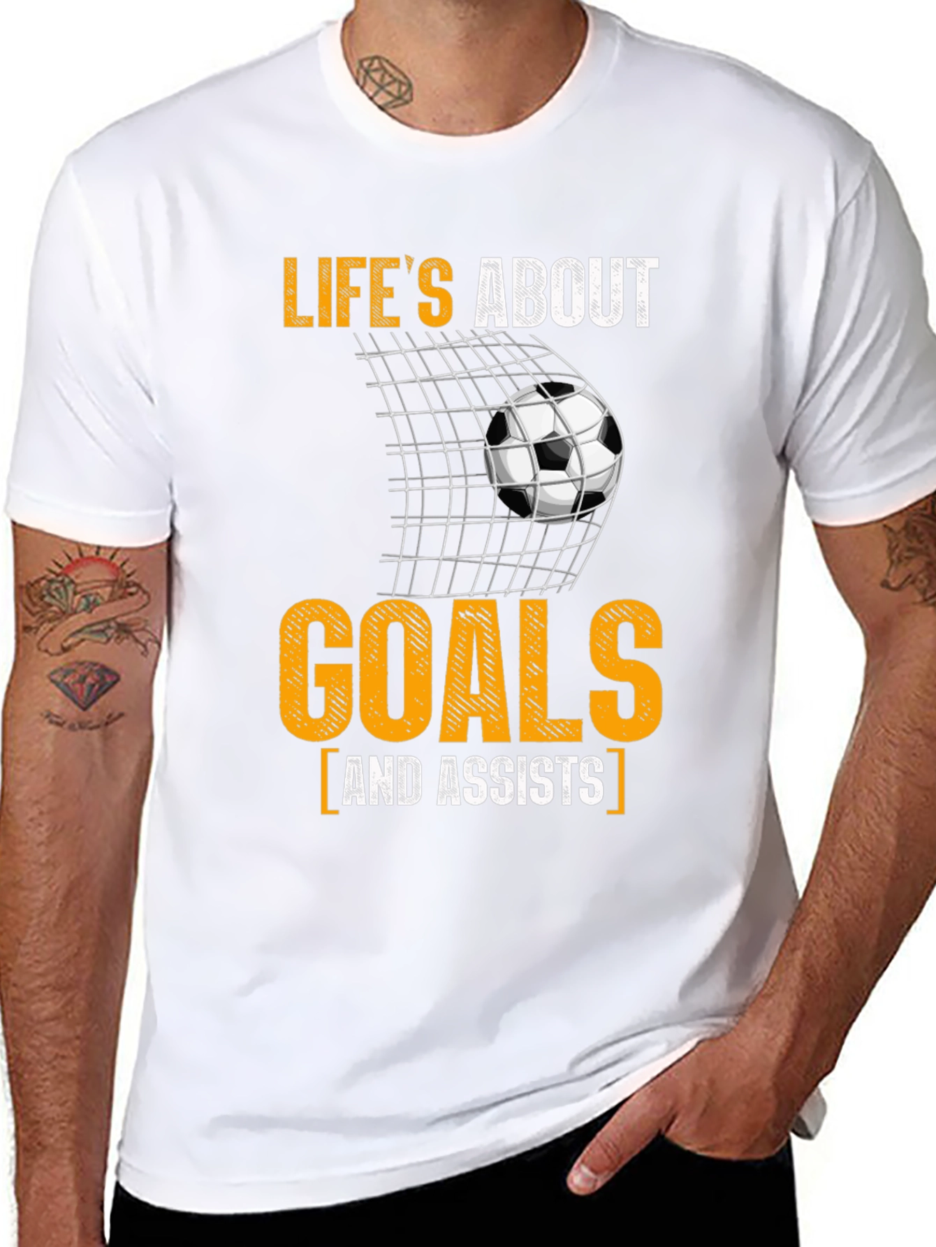 Lifes About Goals & Assists T-Shirt Soccer Sport