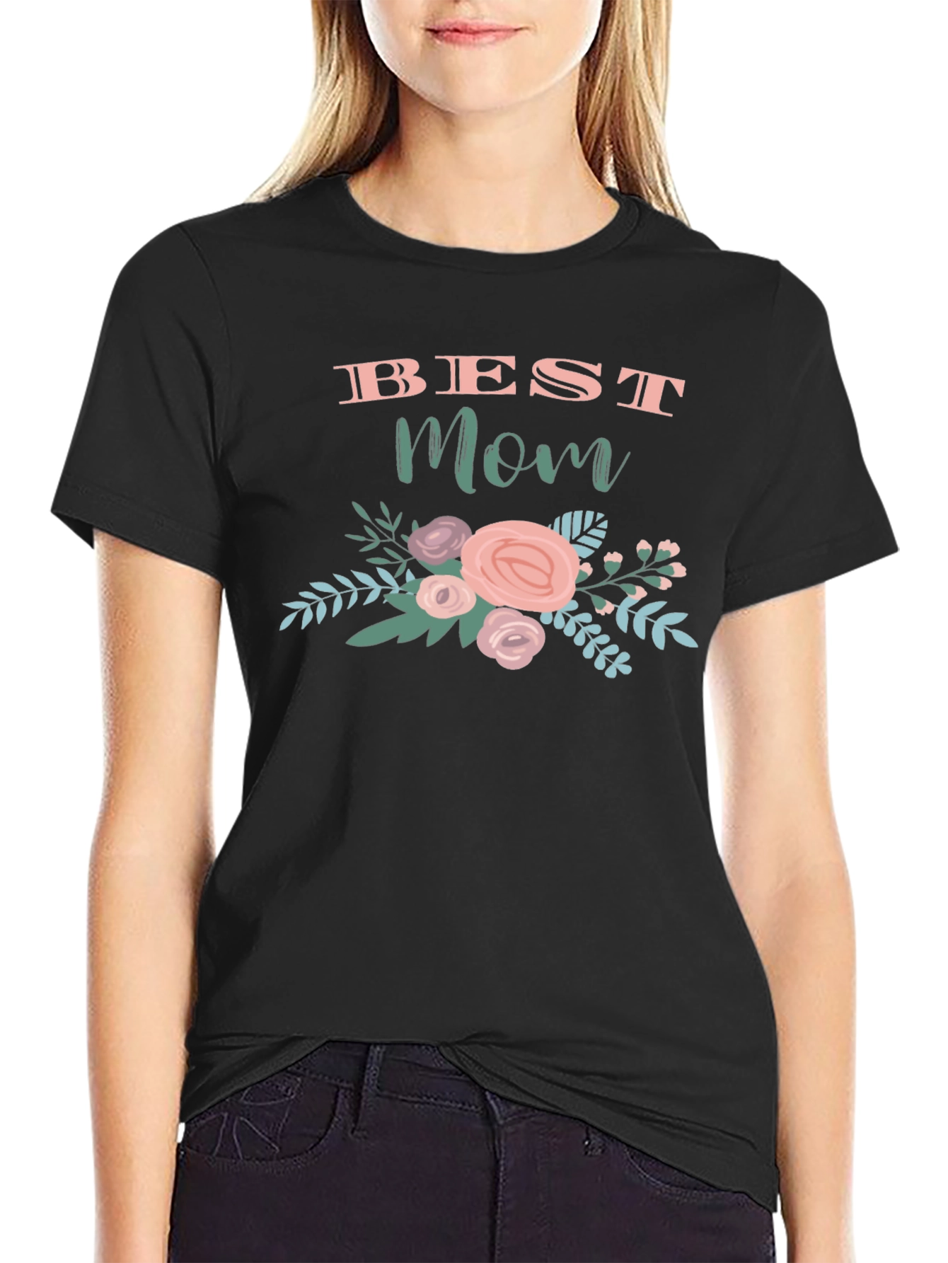 Best Mom Floral Graphic T-Shirt - Perfect Gift