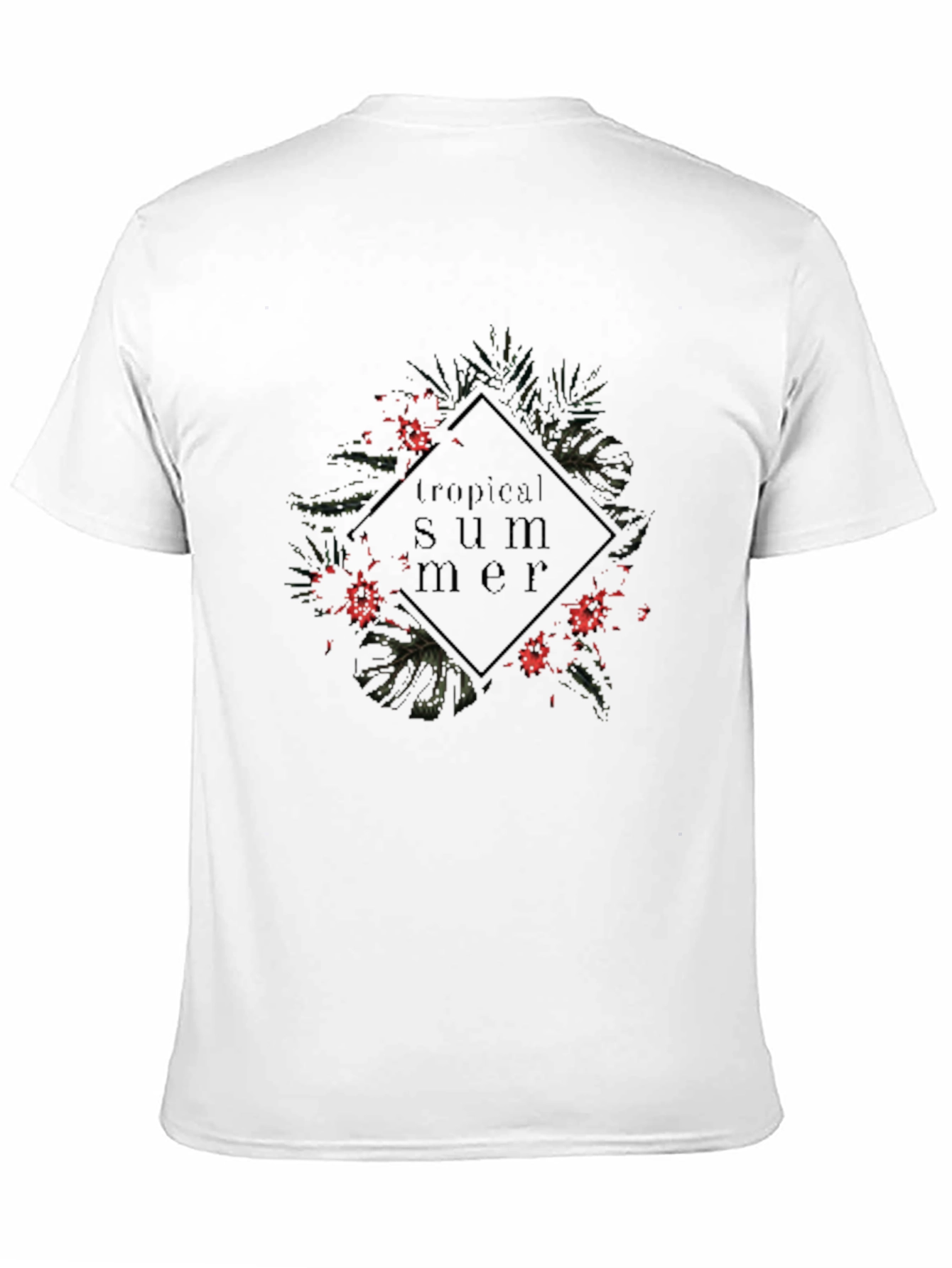 Tropical Summer Black T-Shirt