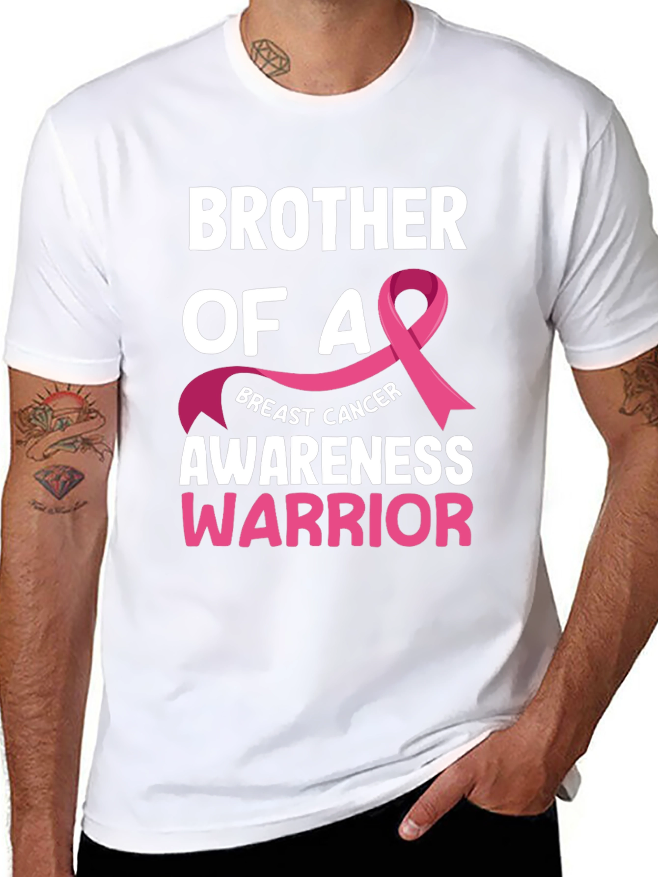 Brother of a Breast Cancer Awareness Warrior T-Shirt
