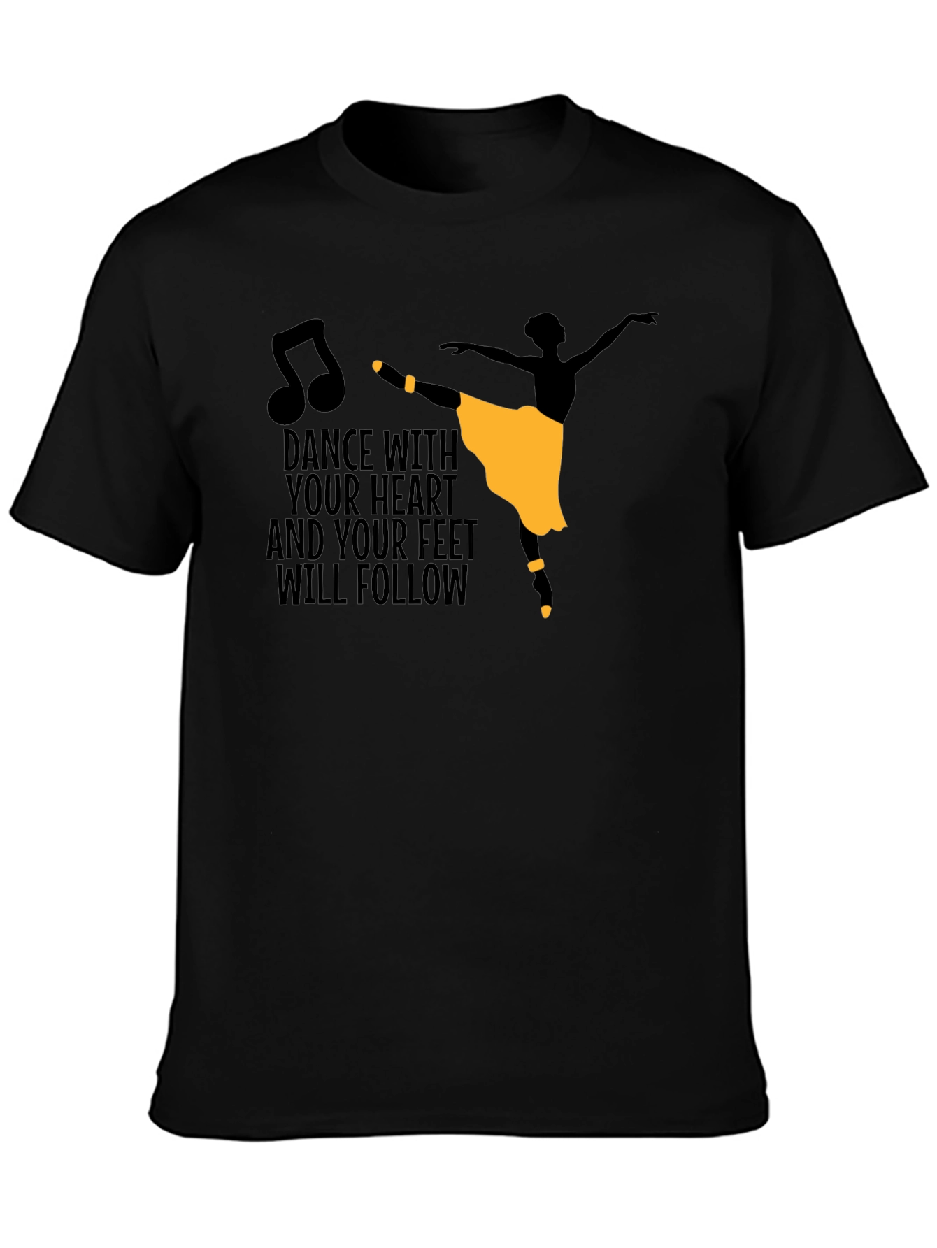 Dance With Heart Tee - Ballerina Graphic Shirt
