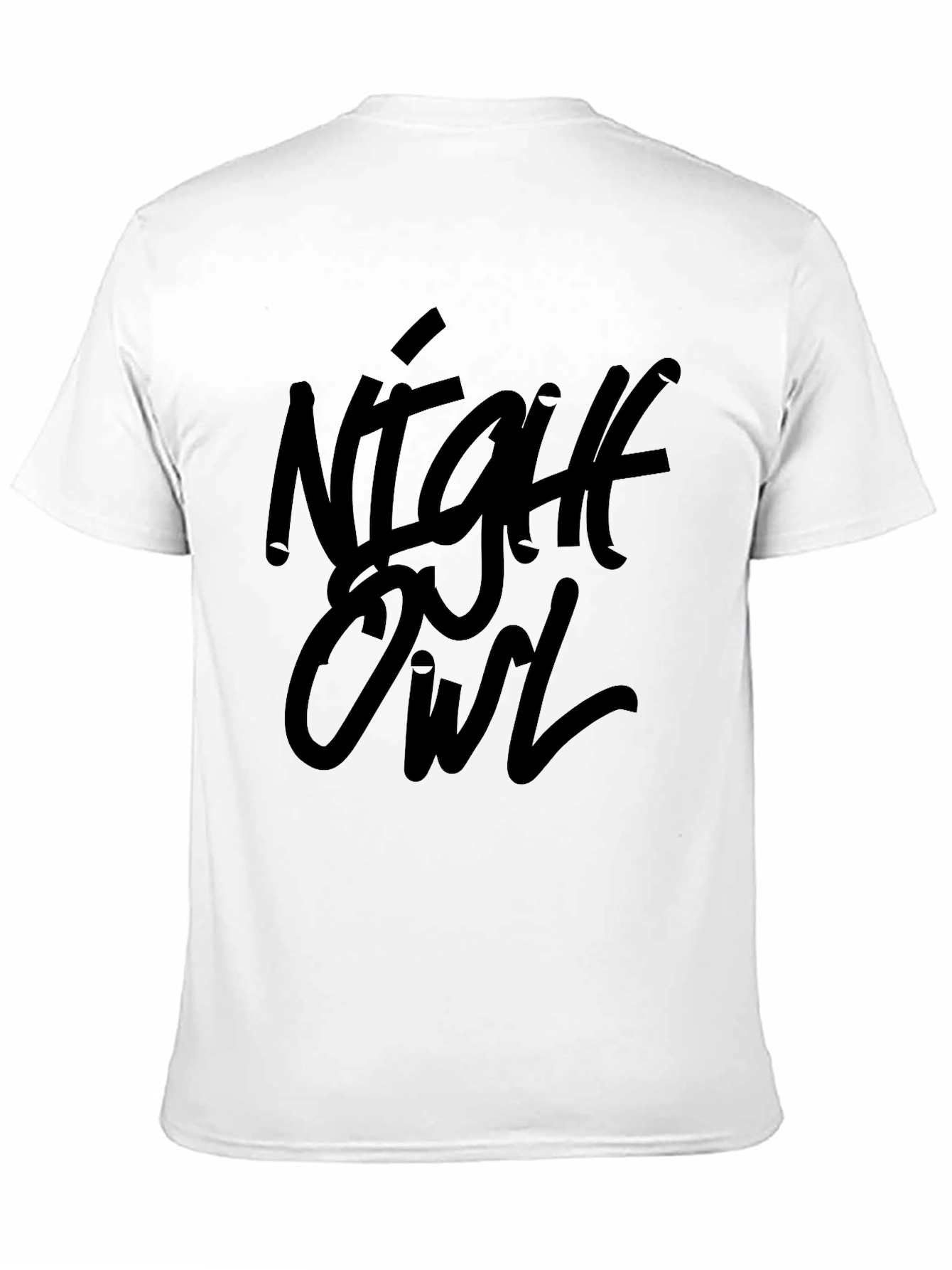 Night Owl Black Graphic Tee Casual Wear