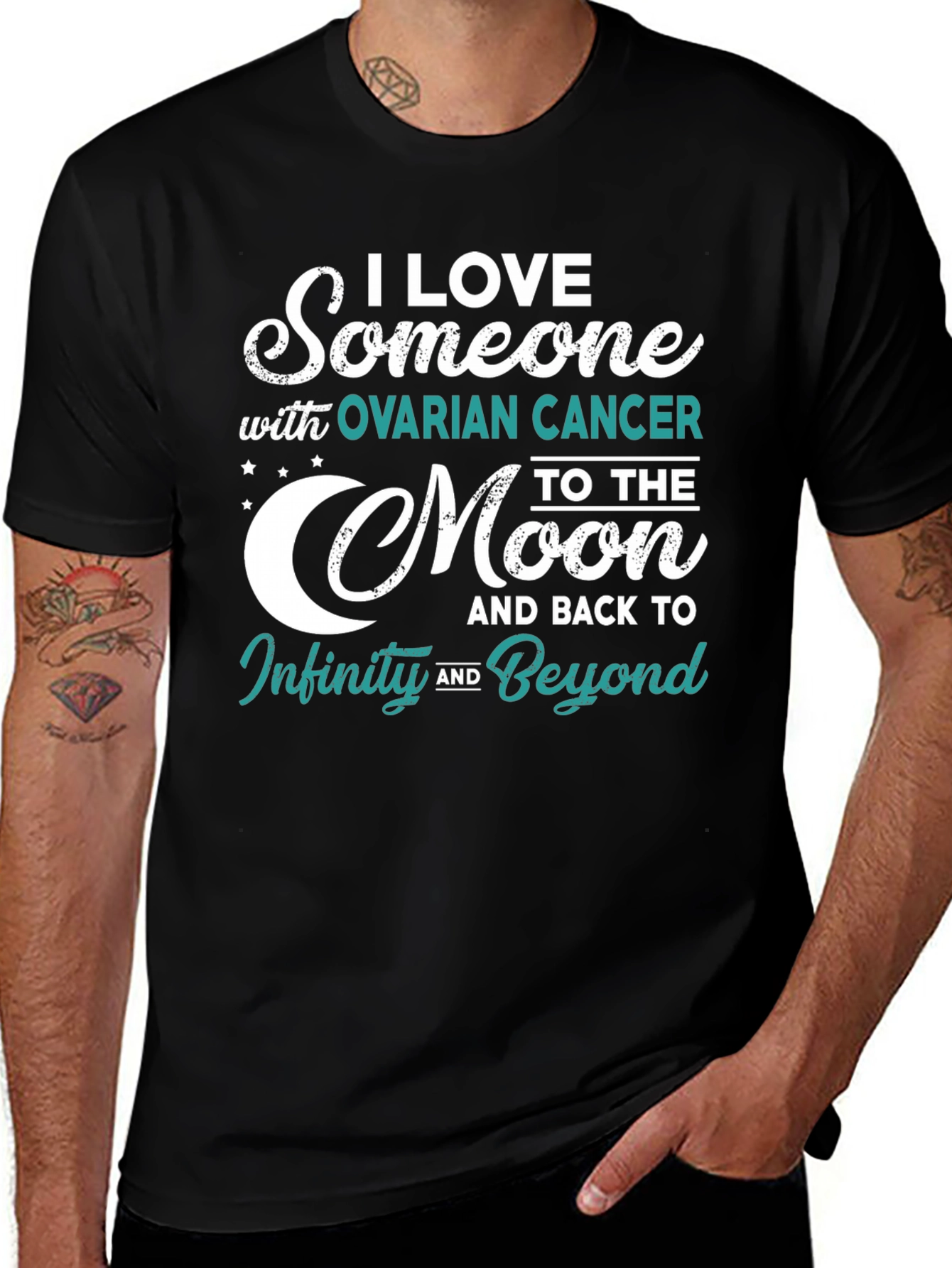 Ovarian Cancer Awareness T-Shirt - Love & Support