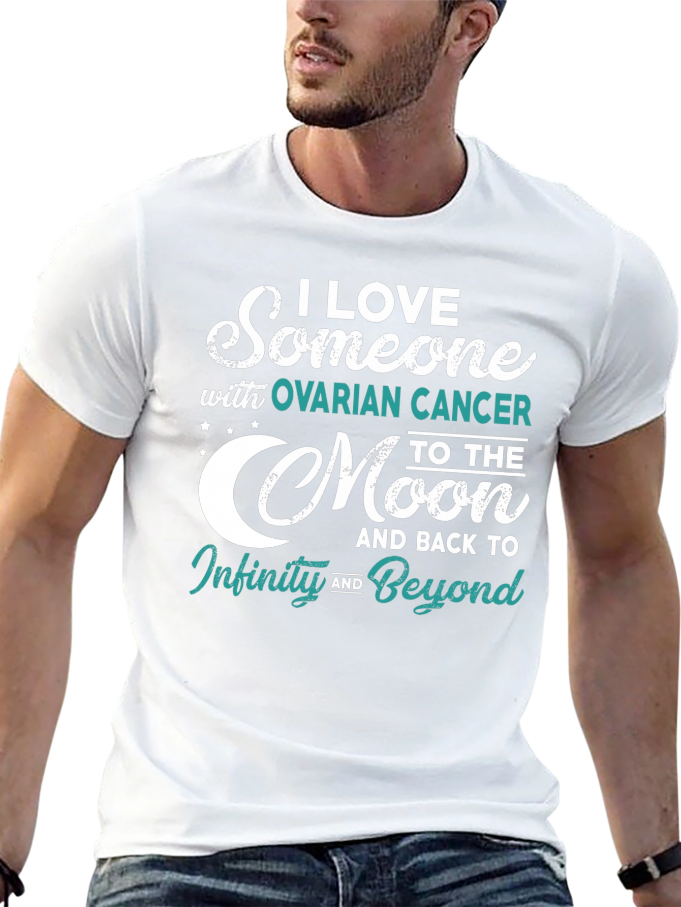 Ovarian Cancer Awareness T-Shirt - Love & Support