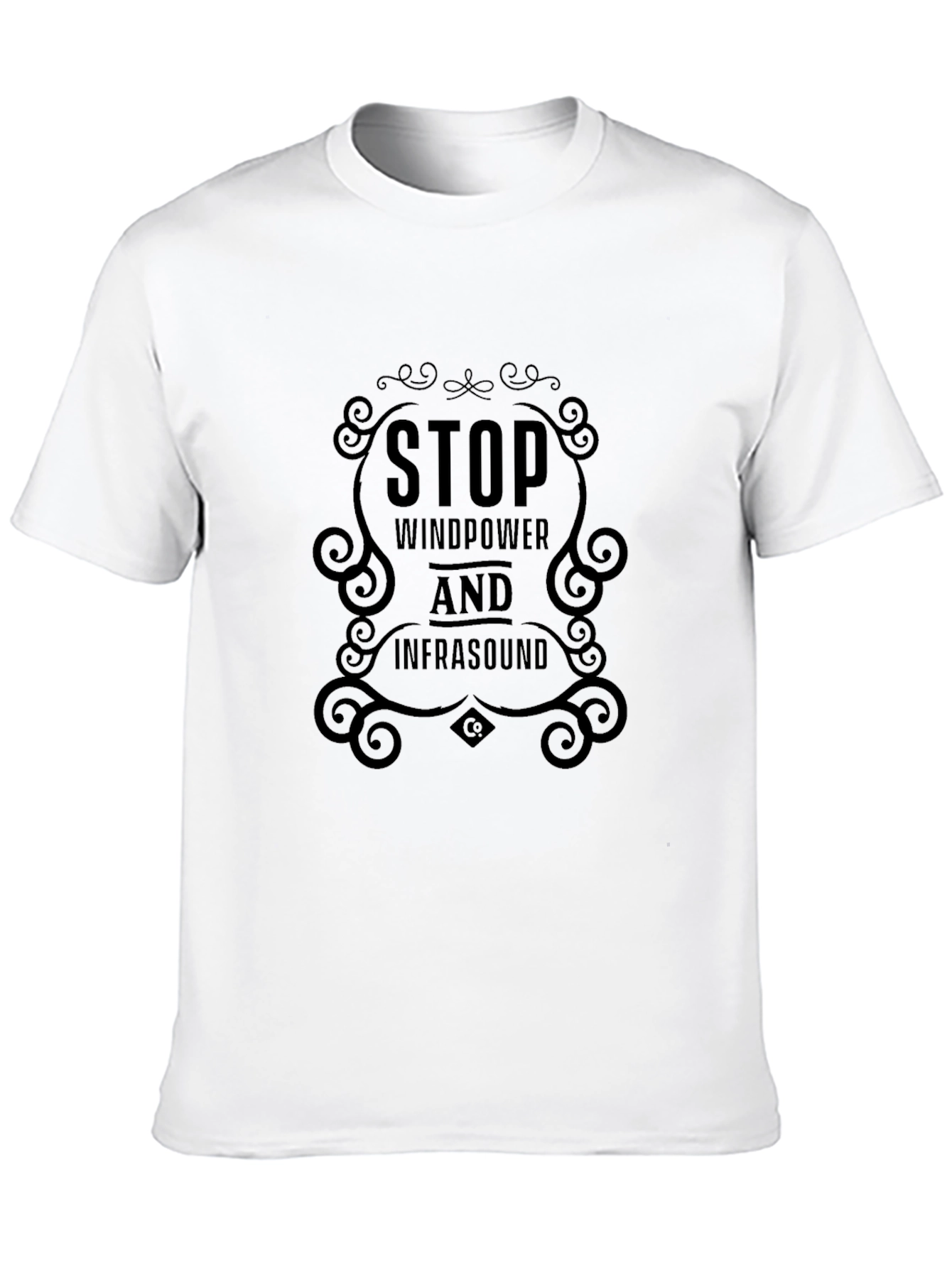 Stop Windpower & Infrasound Graphic Tee - Black