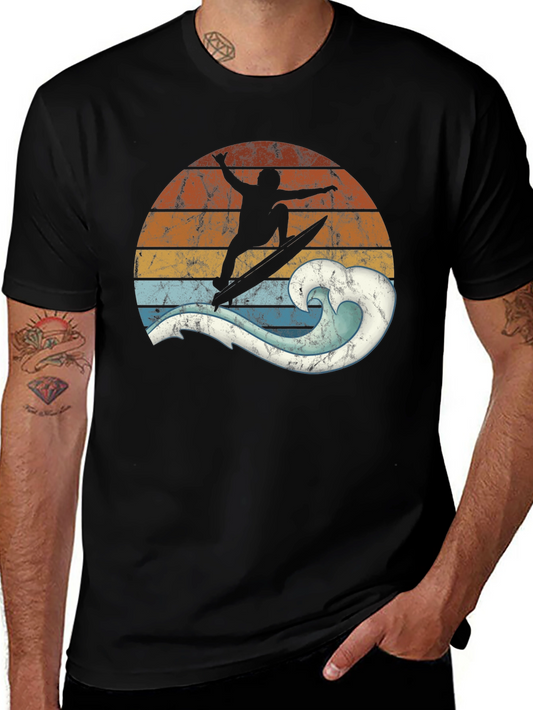 Retro Surfer Graphic Tee - Vintage Style T-Shirt