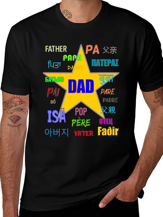 Fathers Day T-Shirt - Dad in Many Languages