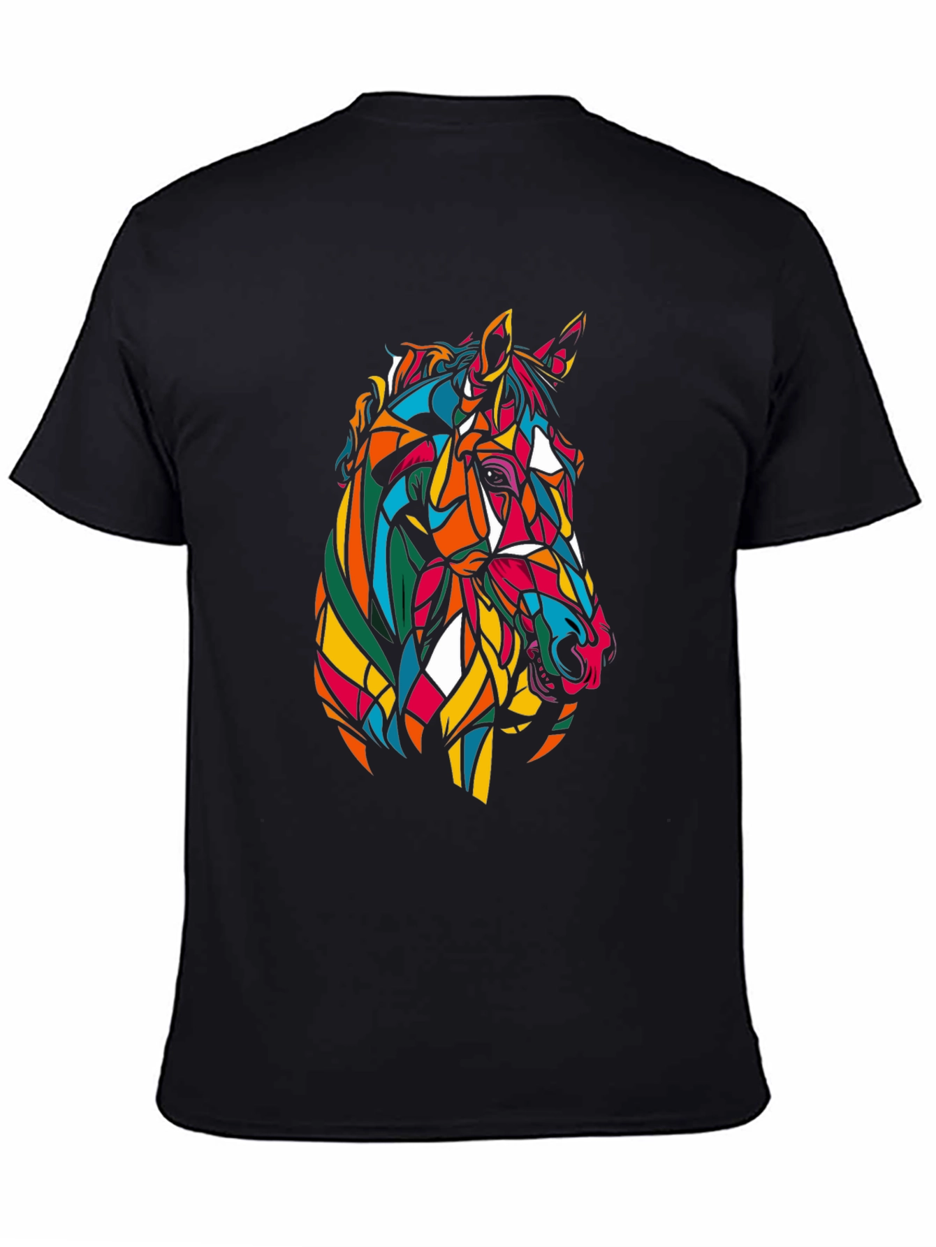 Geometric Horse Graphic Tee - Stylish Mens T-Shirt
