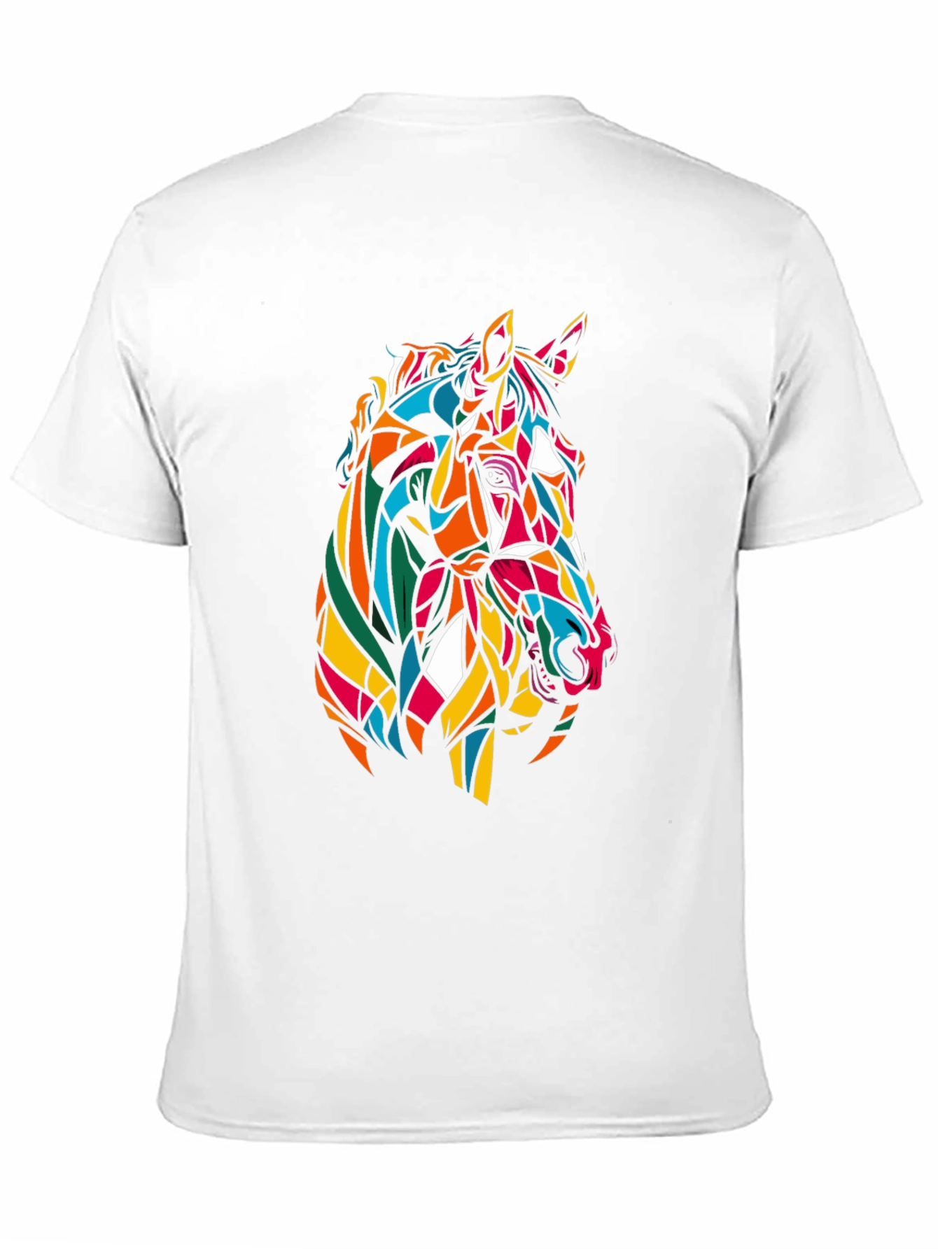Geometric Horse Graphic Tee - Stylish Mens T-Shirt