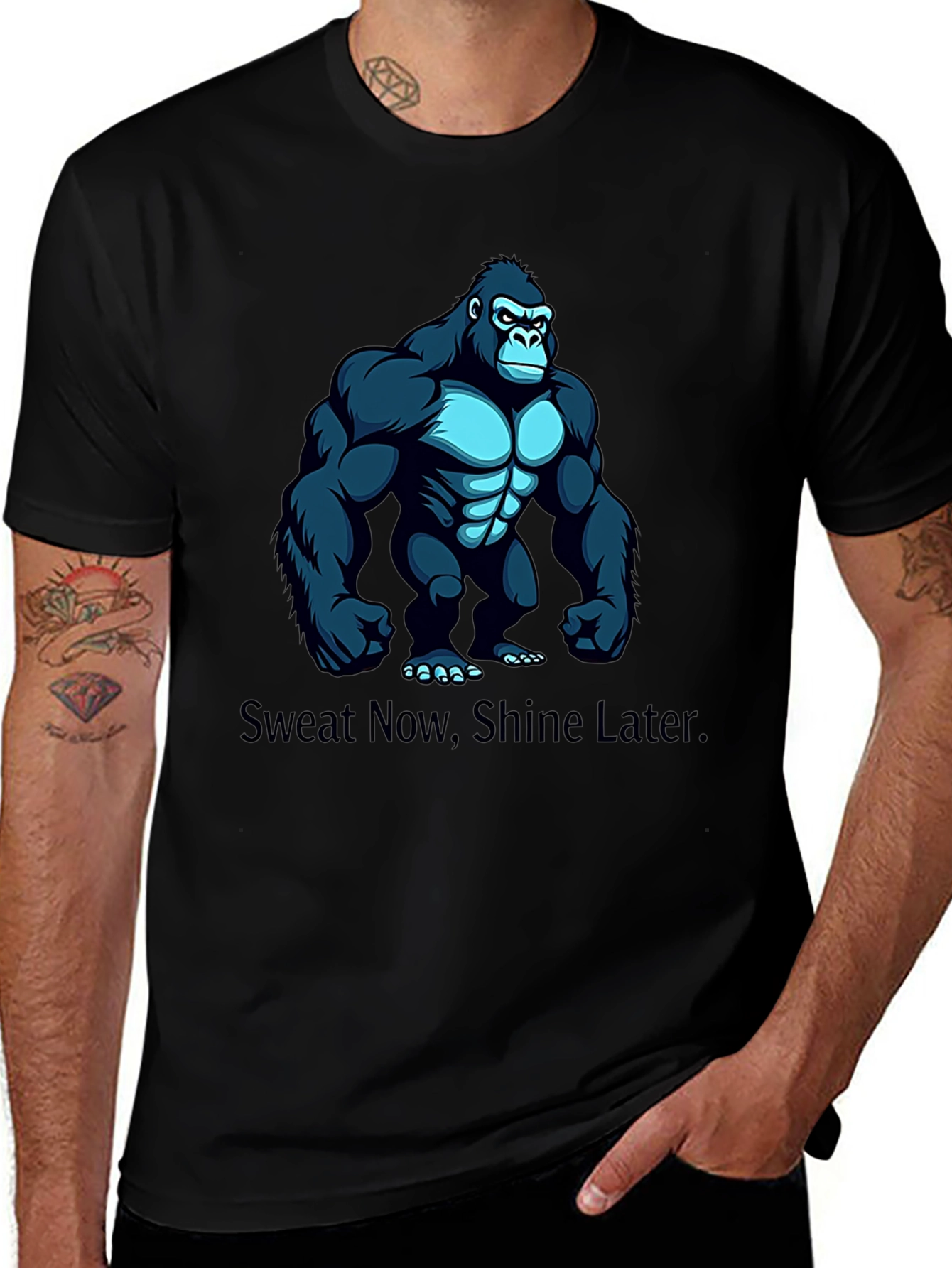 Sweat Now Shine Later Gorilla Graphic Tee