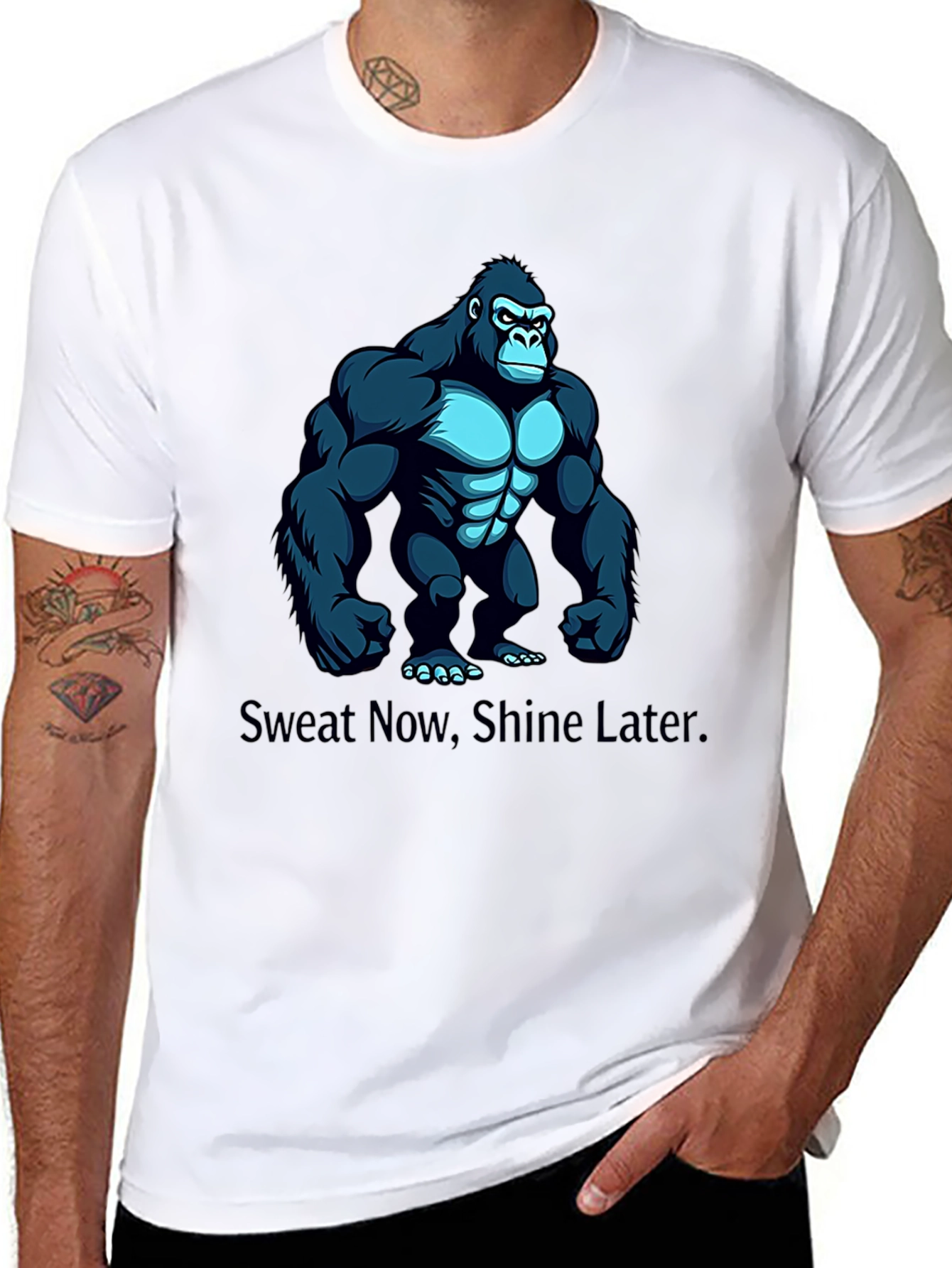 Sweat Now Shine Later Gorilla Graphic Tee
