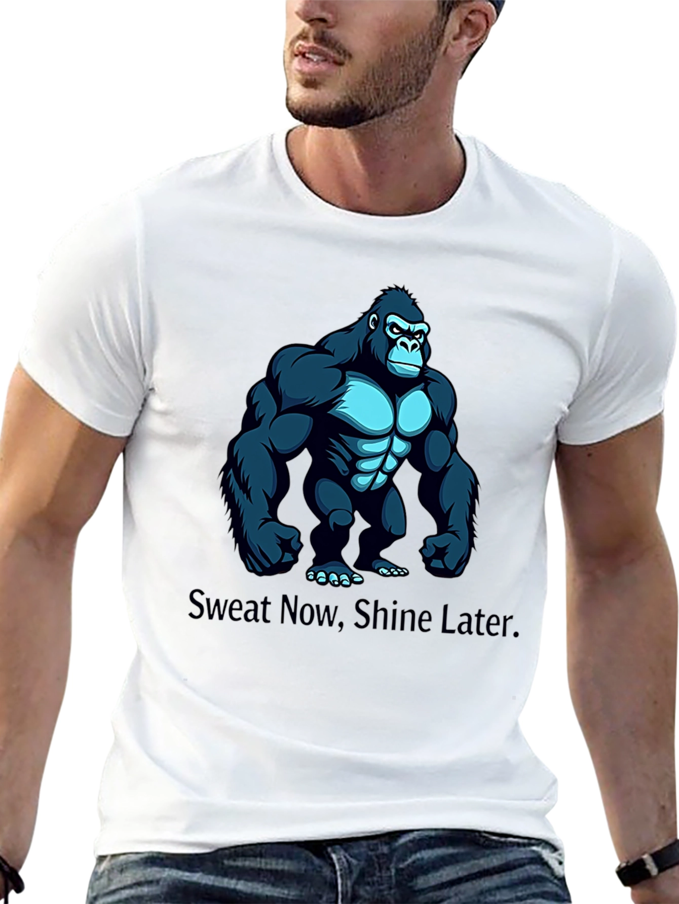 Sweat Now Shine Later Gorilla Graphic Tee