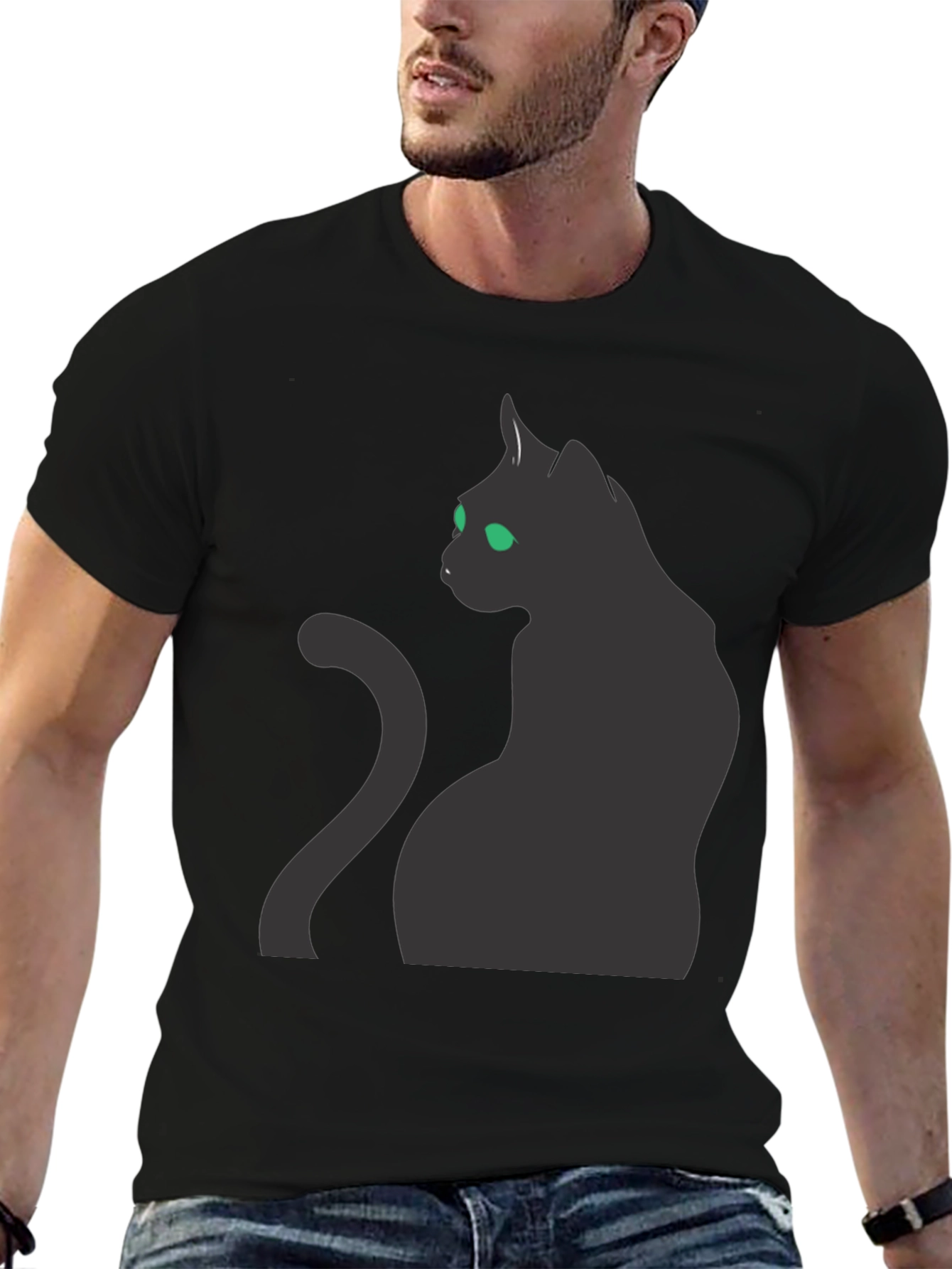 Black Cat Graphic Tee - Stylish & Comfortable