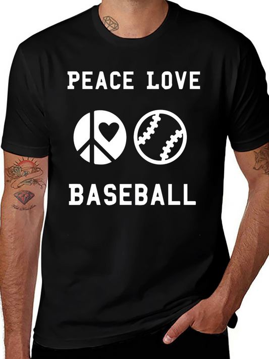 Peace Love Baseball T-Shirt