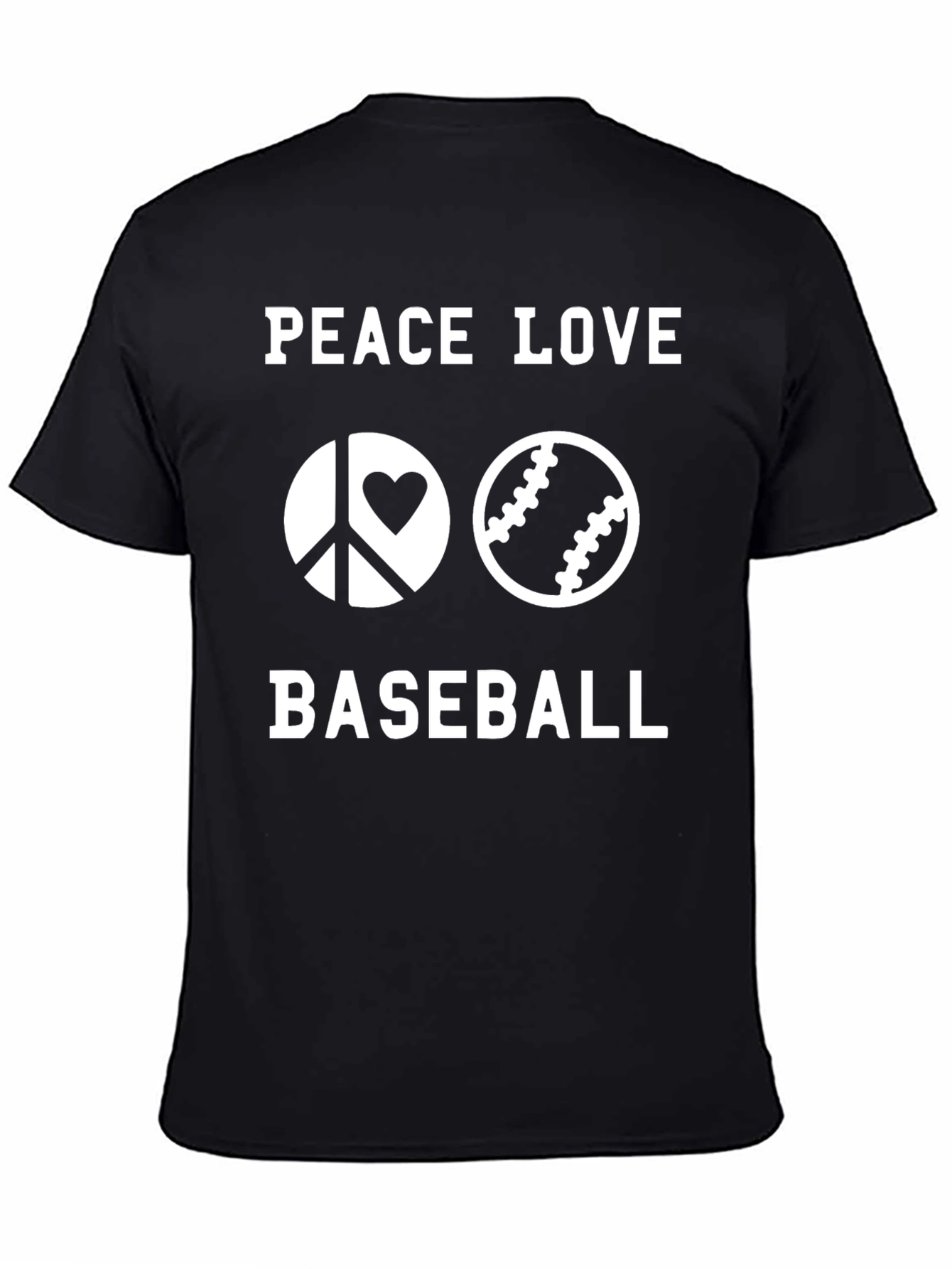 Peace Love Baseball T-Shirt