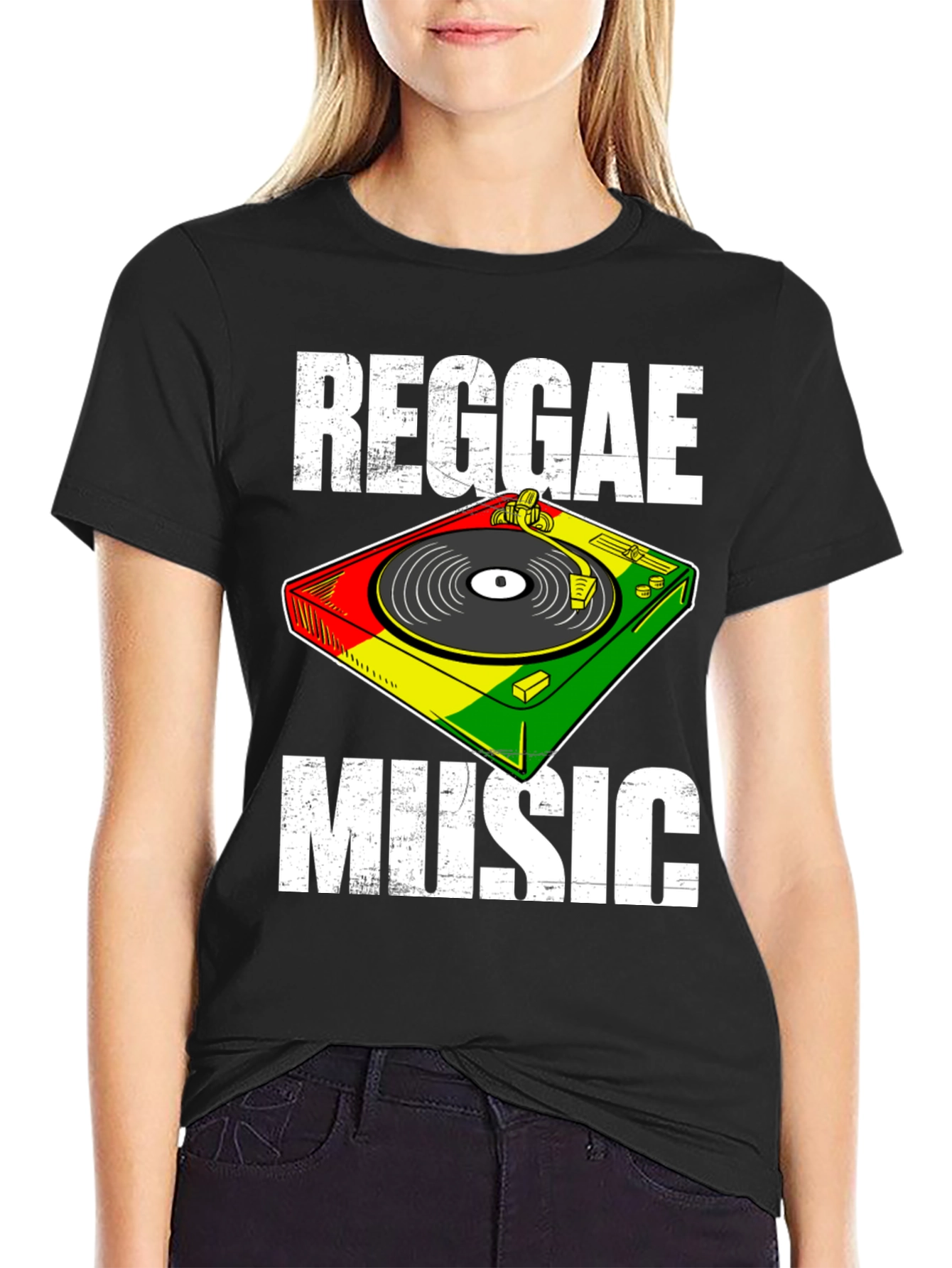 Reggae Music T-Shirt - Retro Turntable Design