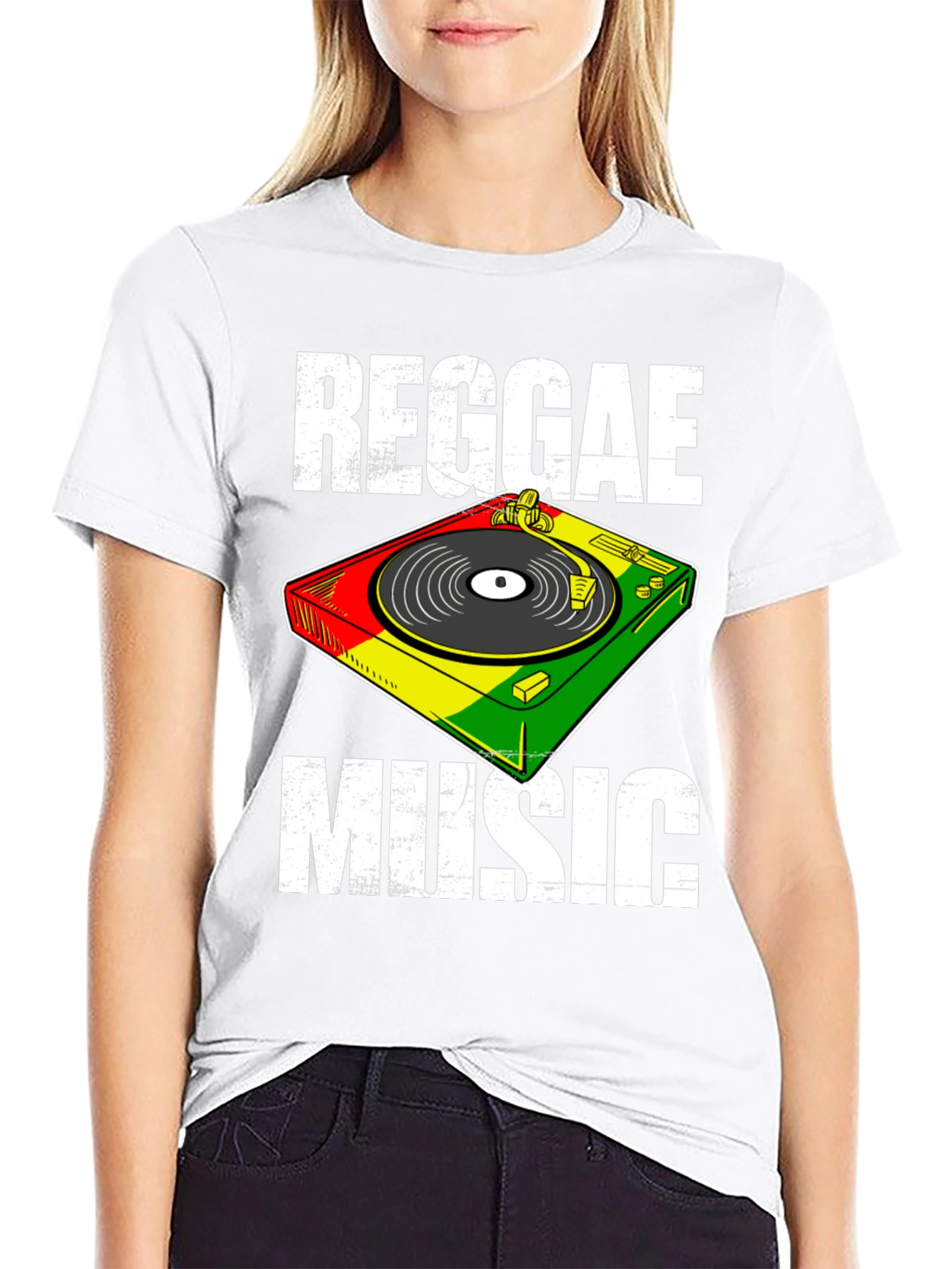Reggae Music T-Shirt - Retro Turntable Design