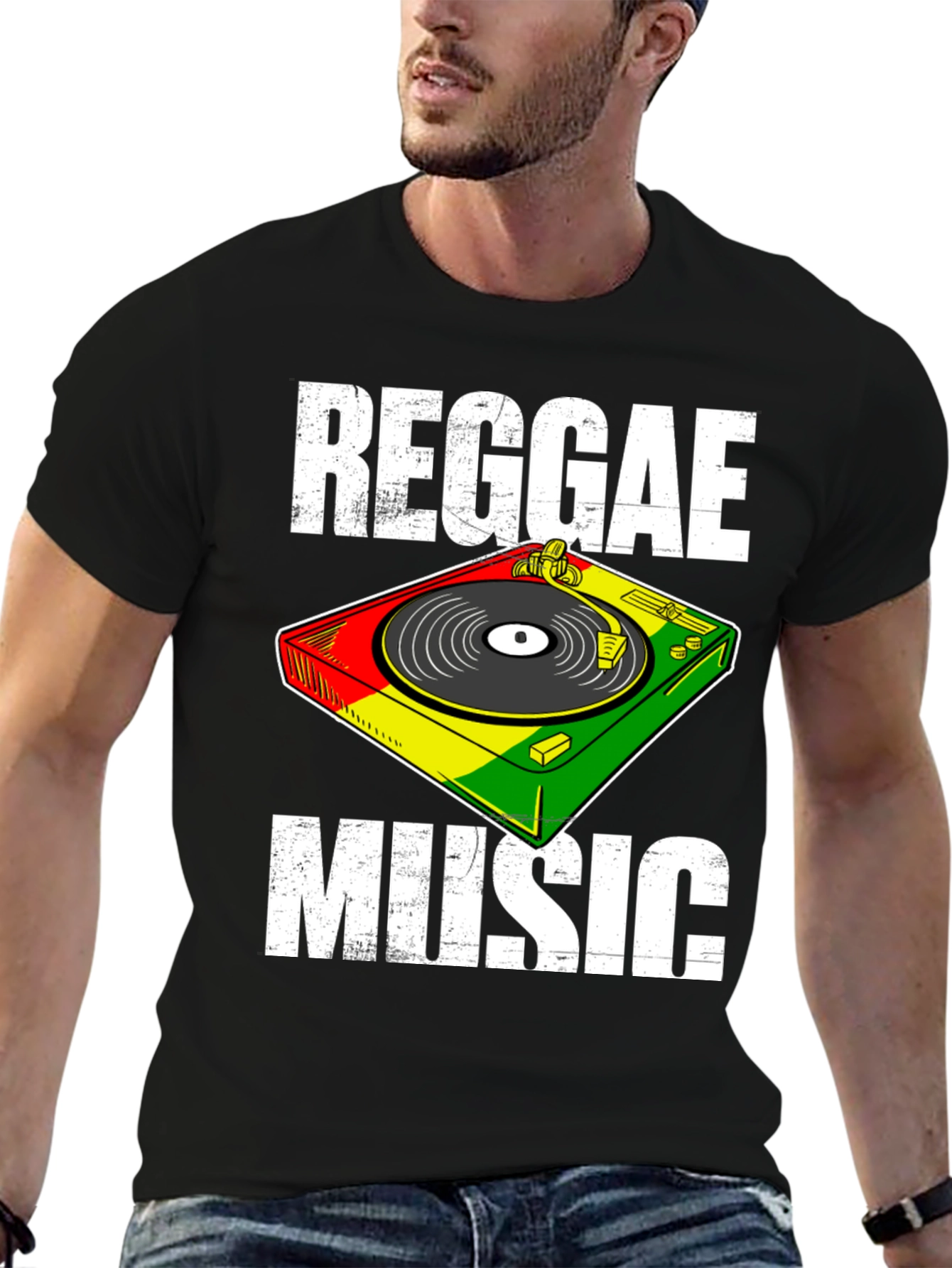 Reggae Music T-Shirt - Retro Turntable Design