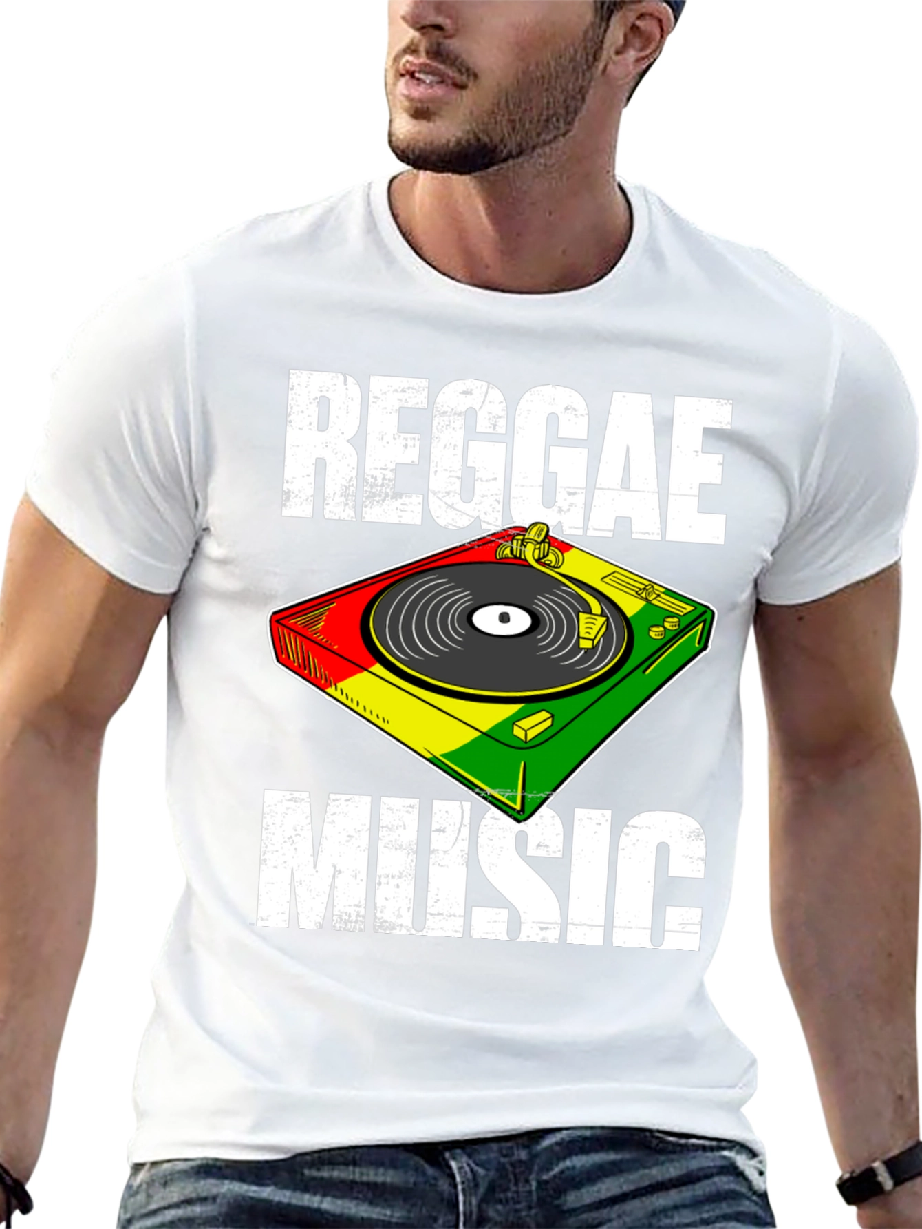 Reggae Music T-Shirt - Retro Turntable Design