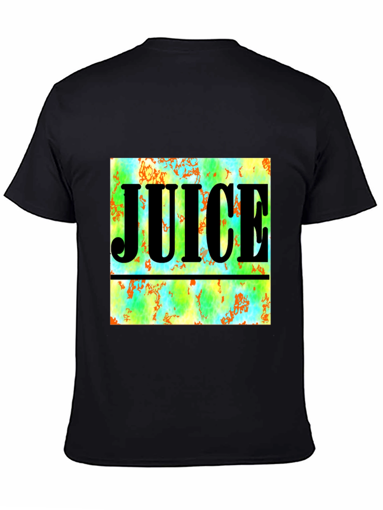 Juice Graphic Tee - Abstract Design Black T-Shirt