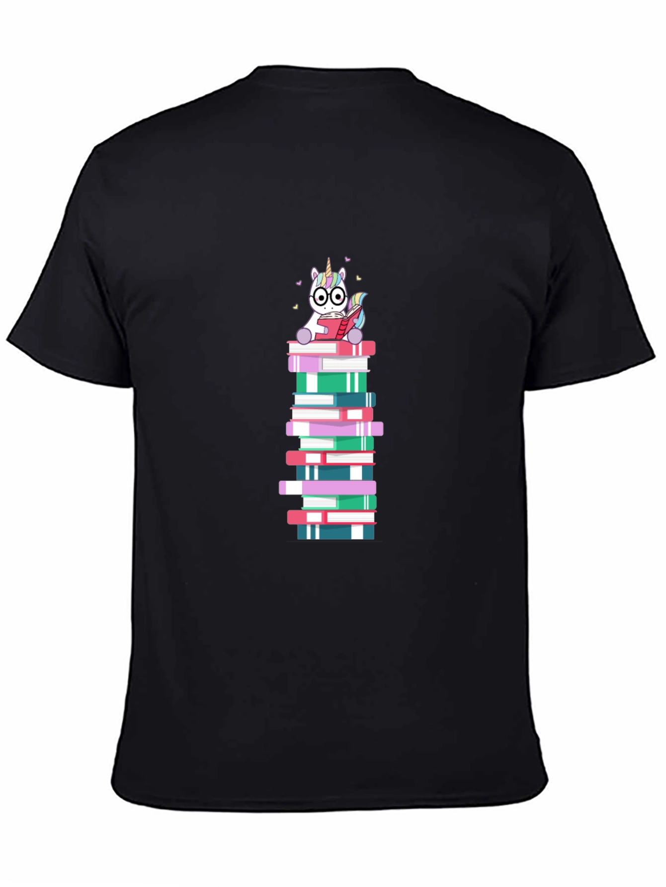 Unicorn Reading on Books T-Shirt