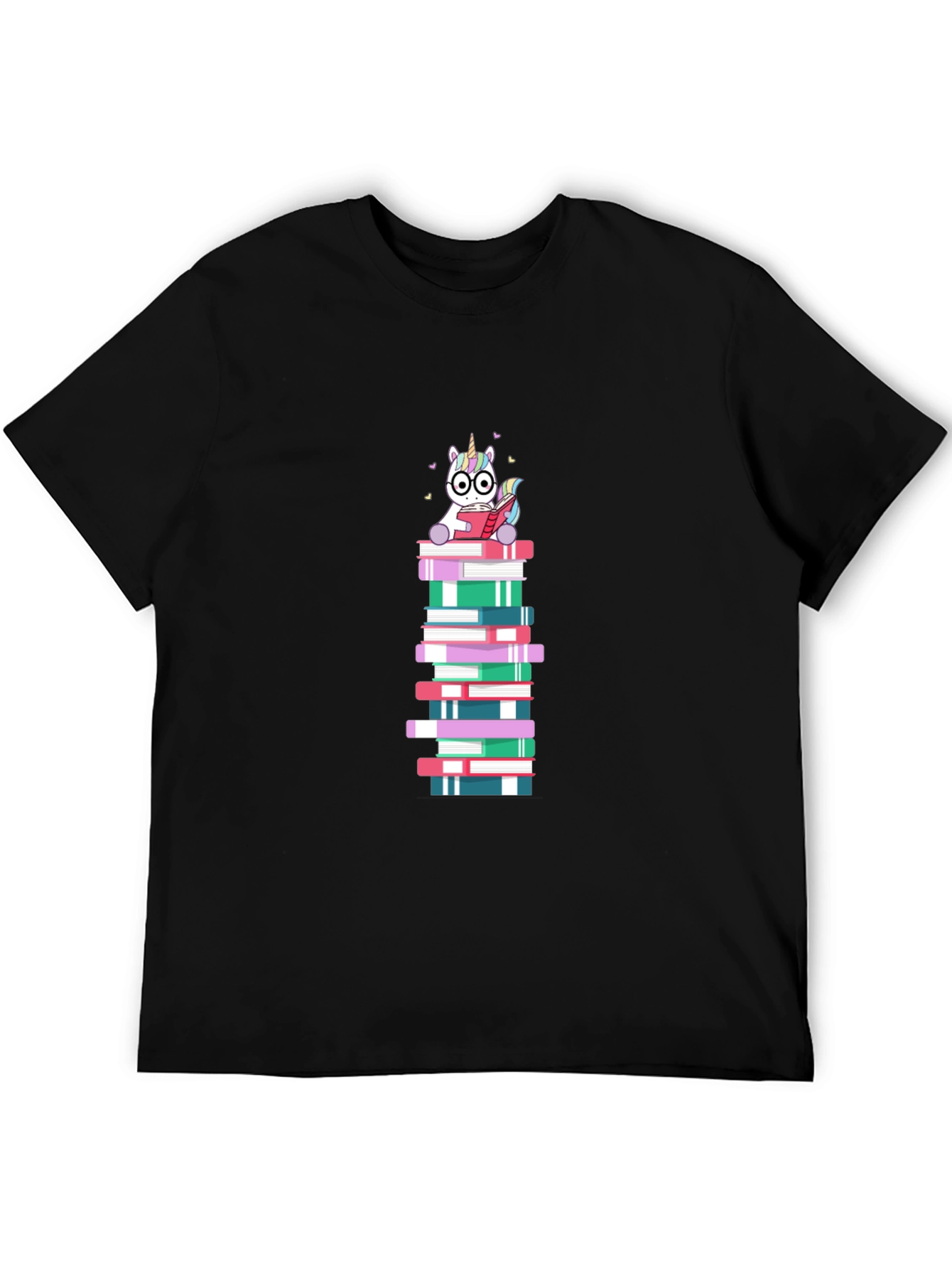 Unicorn Reading on Books T-Shirt