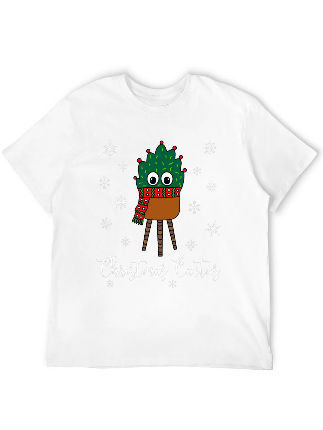 Christmas Cactus T-Shirt - Holiday Festive Graphic Tee