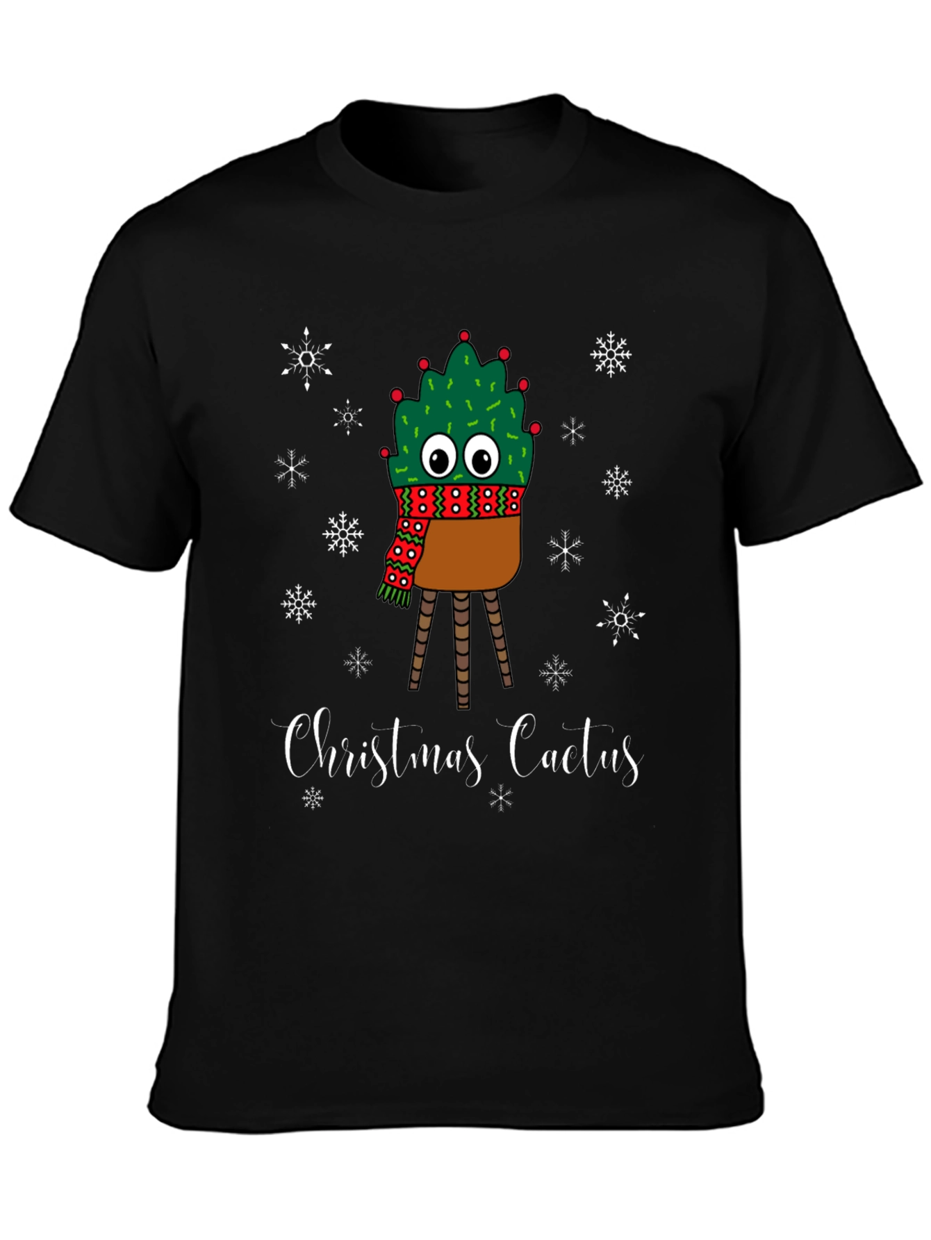 Christmas Cactus T-Shirt - Holiday Festive Graphic Tee