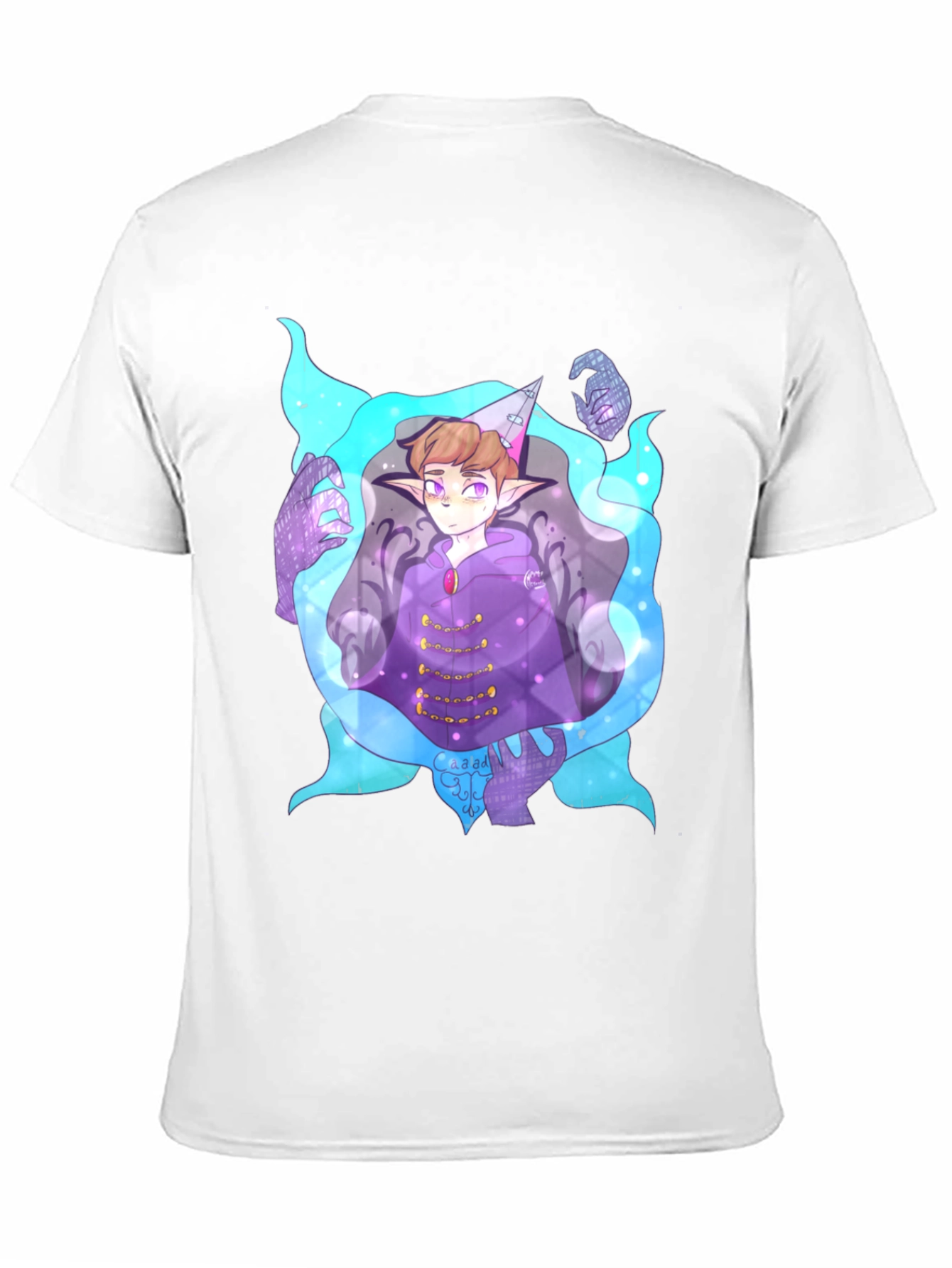 Magical Character Graphic Print Black Tee
