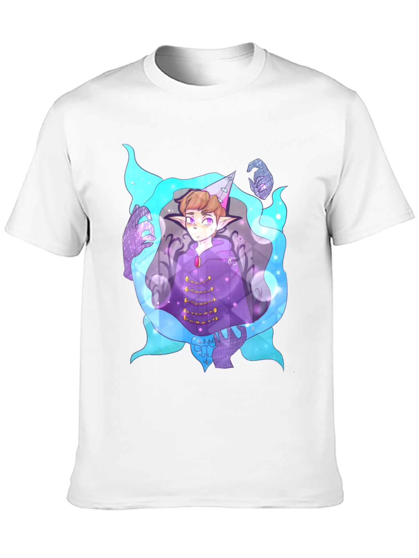 Magical Character Graphic Print Black Tee