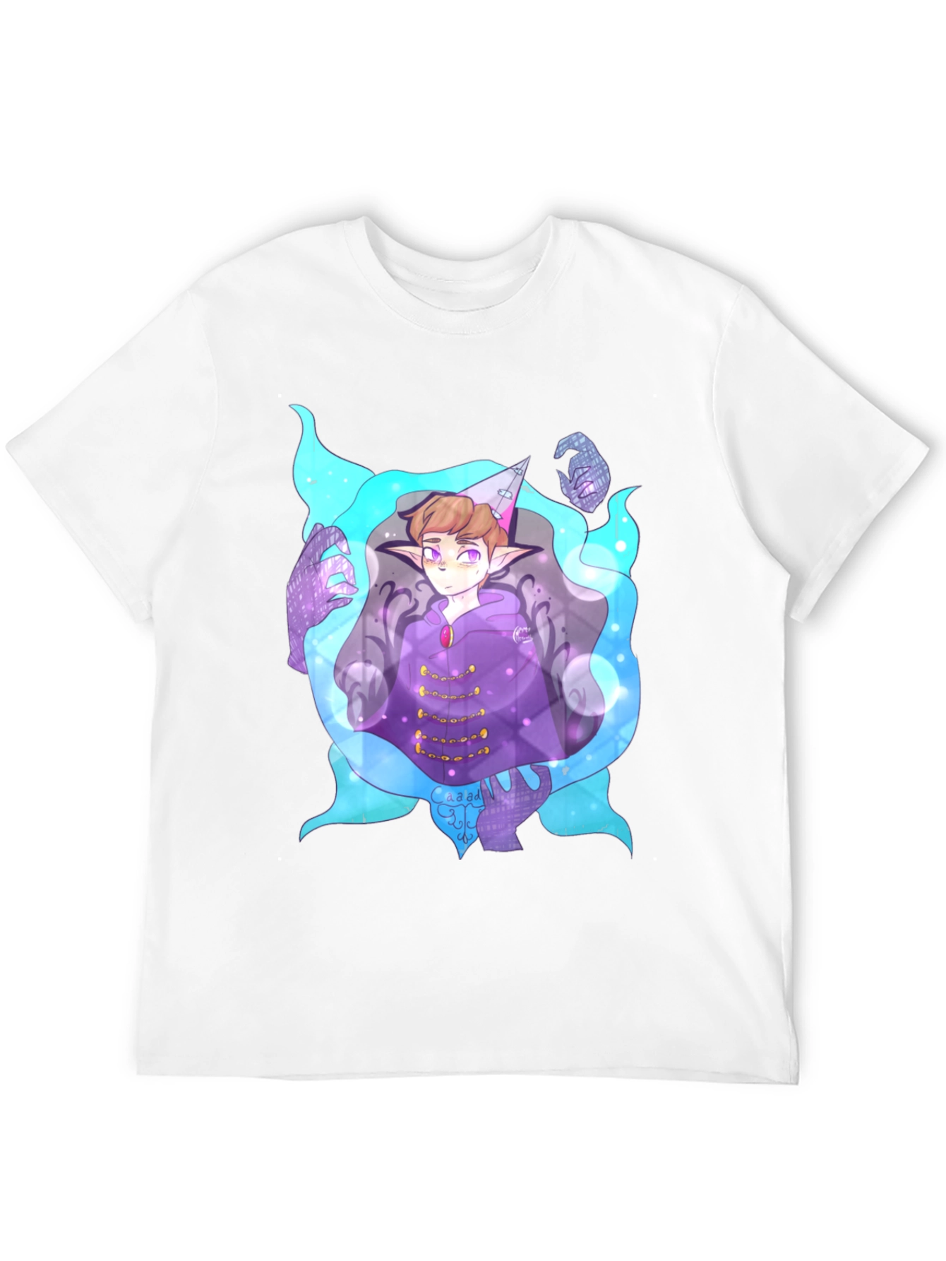 Magical Character Graphic Print Black Tee