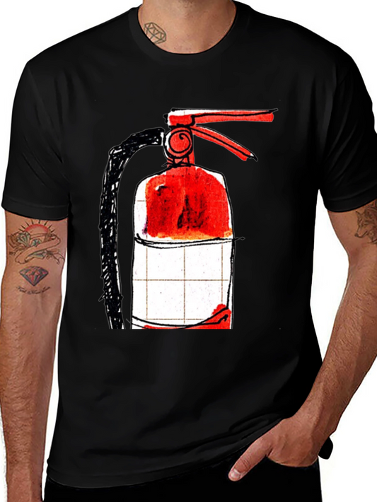 Fire Extinguisher Graphic T-Shirt - Cool Design