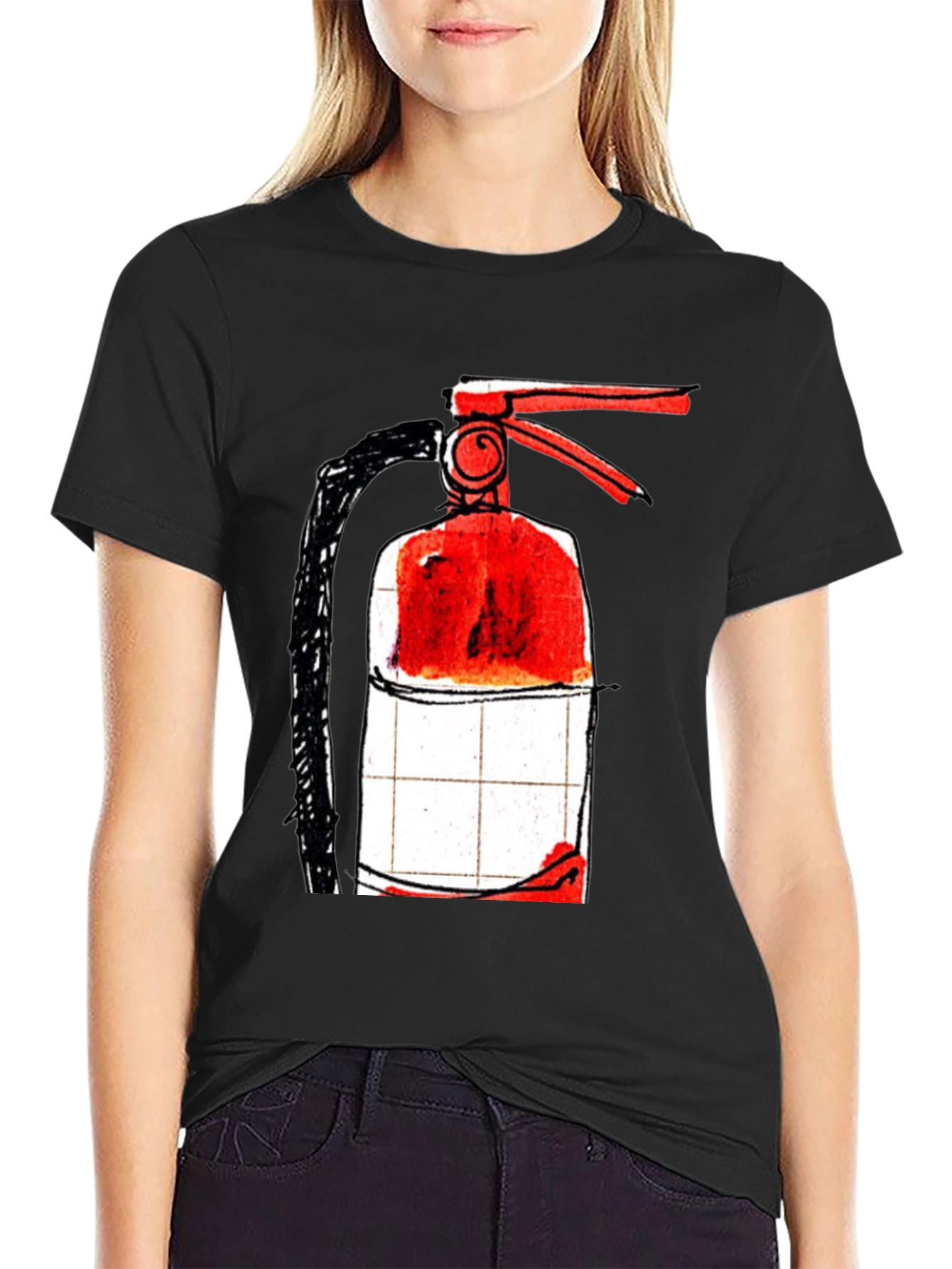 Fire Extinguisher Graphic T-Shirt - Cool Design