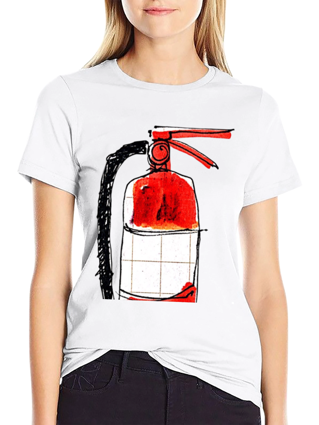 Fire Extinguisher Graphic T-Shirt - Cool Design