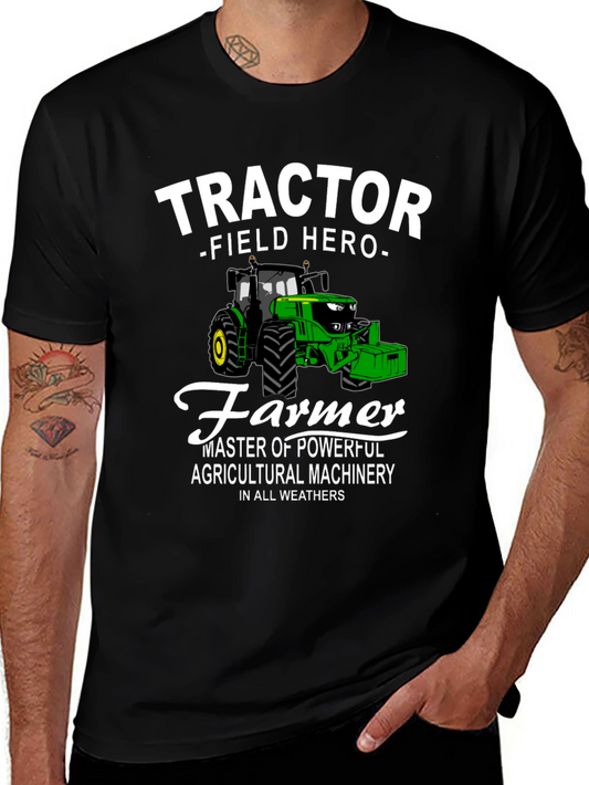 Tractor Field Hero Farmer Graphic T-Shirt