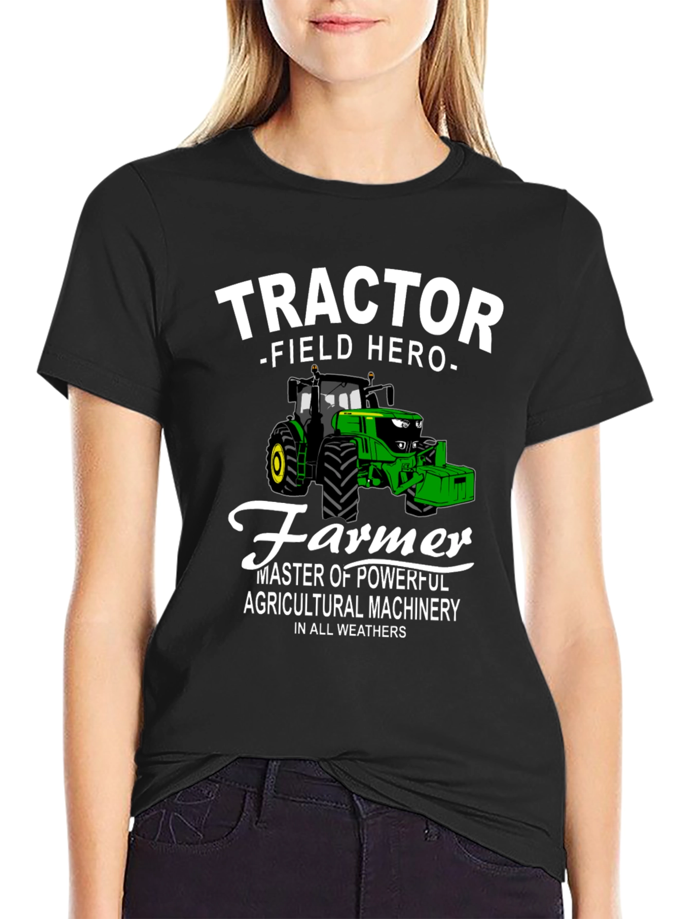 Tractor Field Hero Farmer Graphic T-Shirt