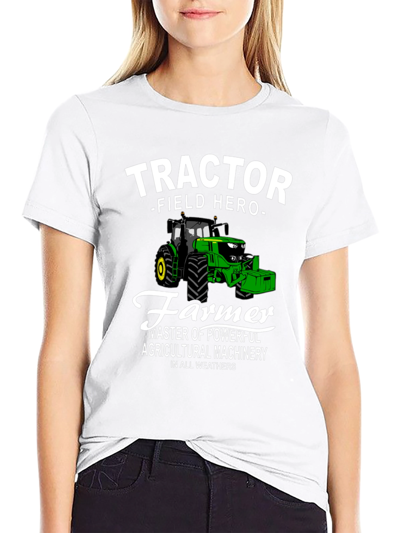 Tractor Field Hero Farmer Graphic T-Shirt