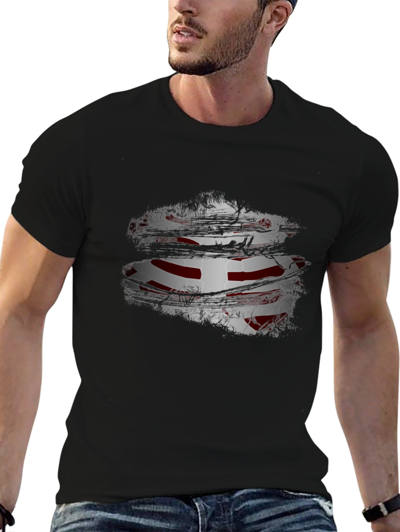 Ripped England Flag T-Shirt