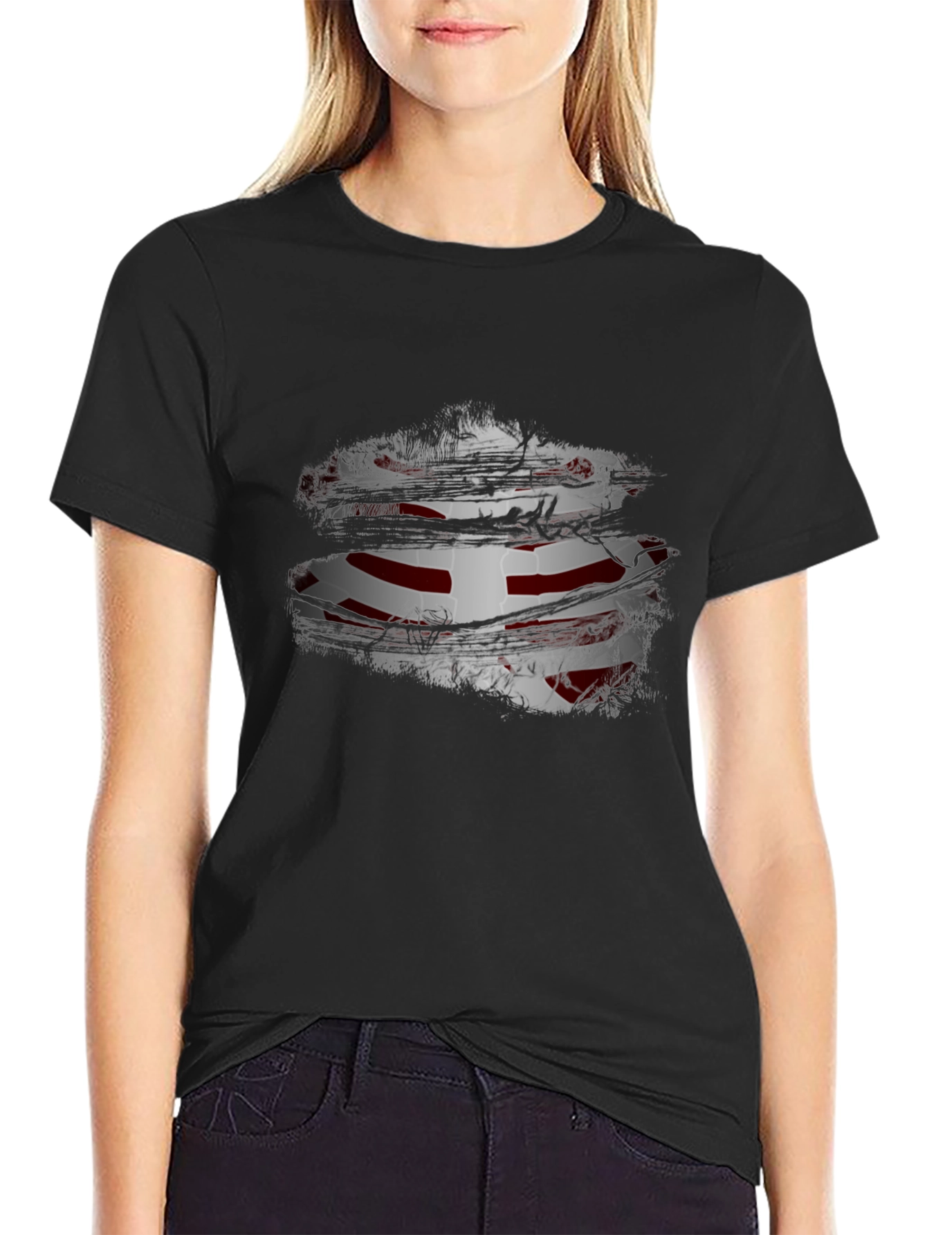 Ripped England Flag T-Shirt