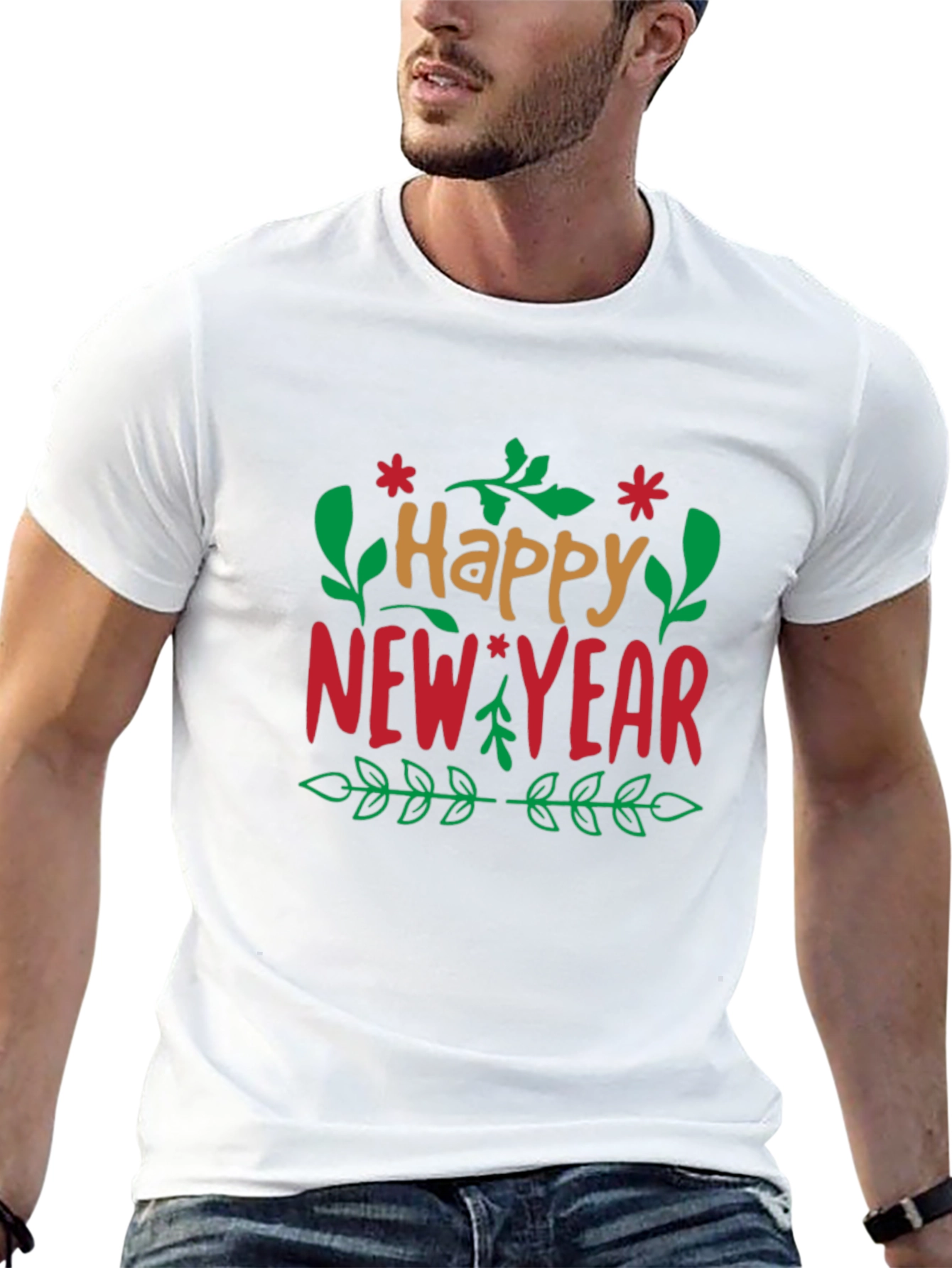 Happy New Year Graphic Tee - Holiday Celebration Shirt
