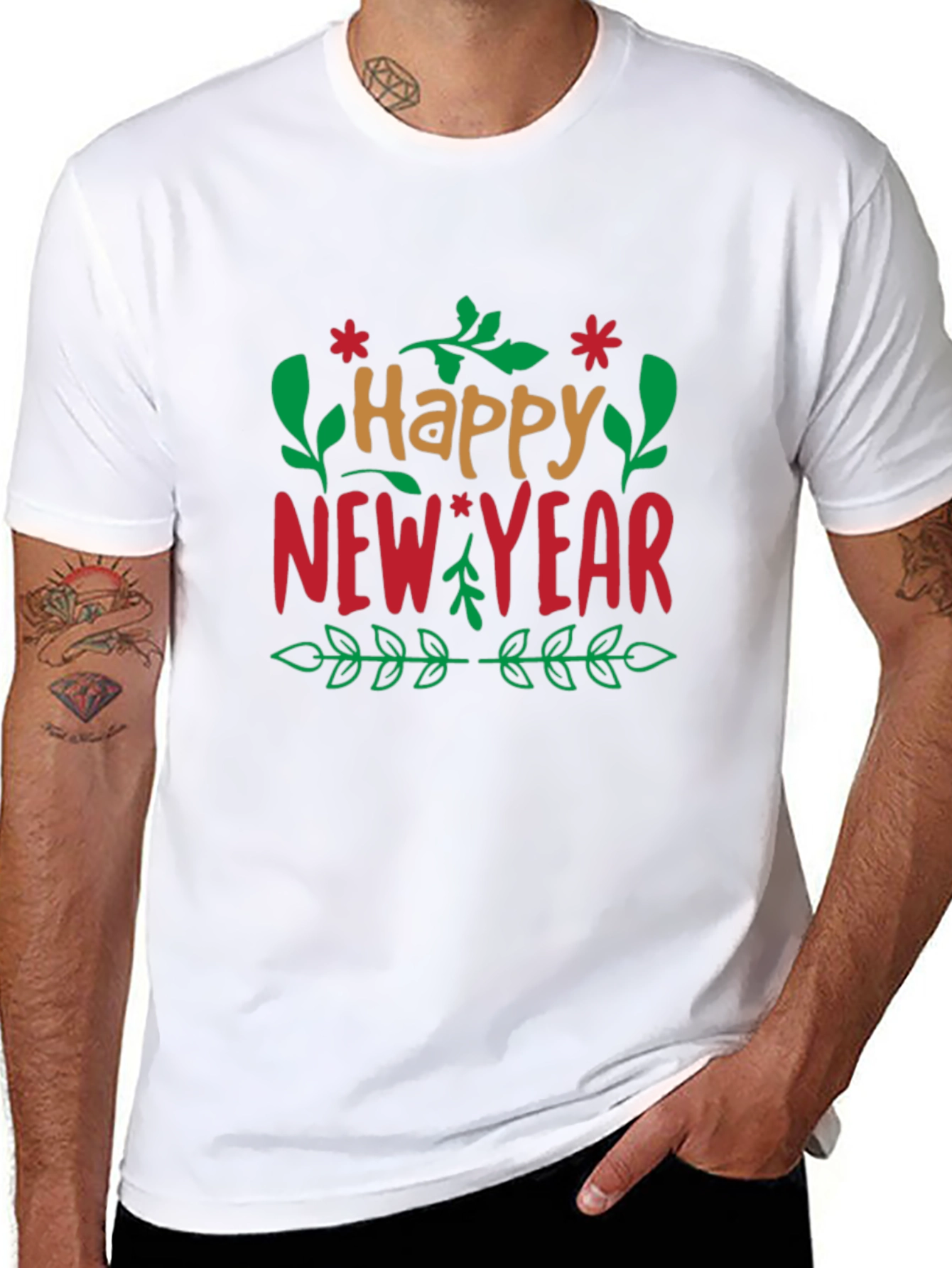Happy New Year Graphic Tee - Holiday Celebration Shirt