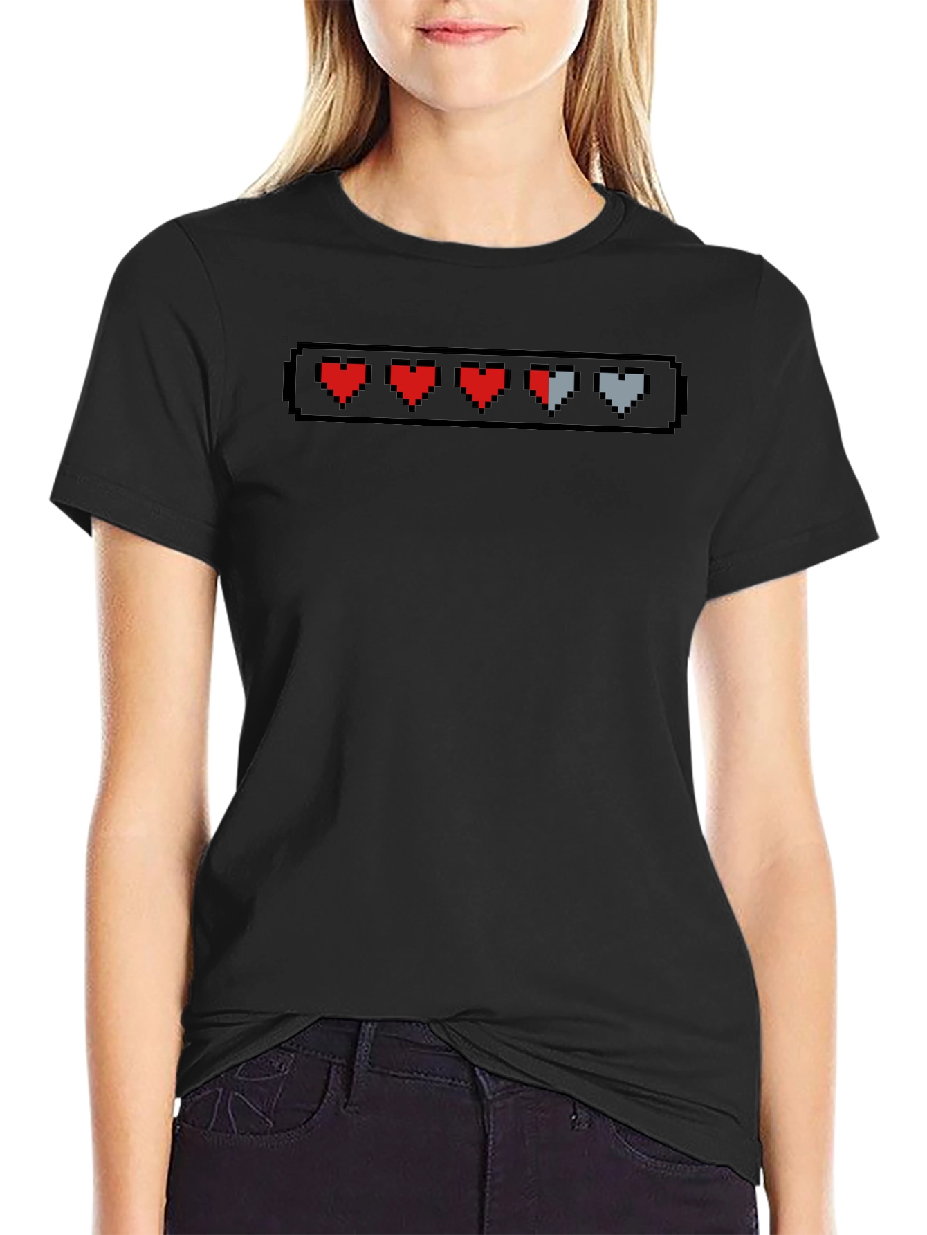 Gamer Life Pixel Health Bar T-Shirt