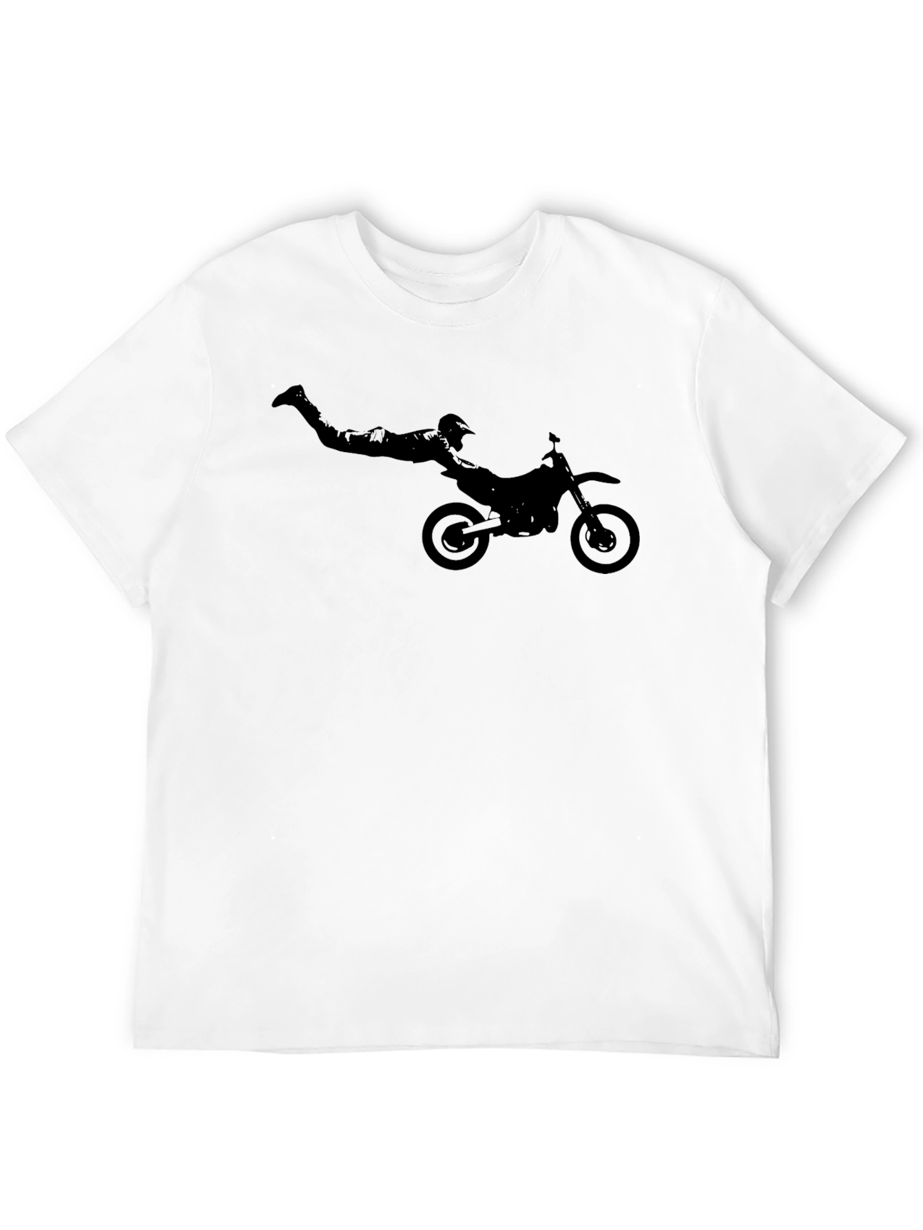 Motocross Stunt T-Shirt - Black Graphic Tee