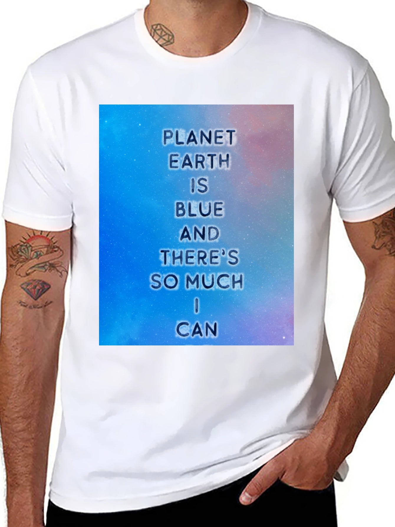 Planet Earth Tee - Blue & Inspirational Graphic Shirt