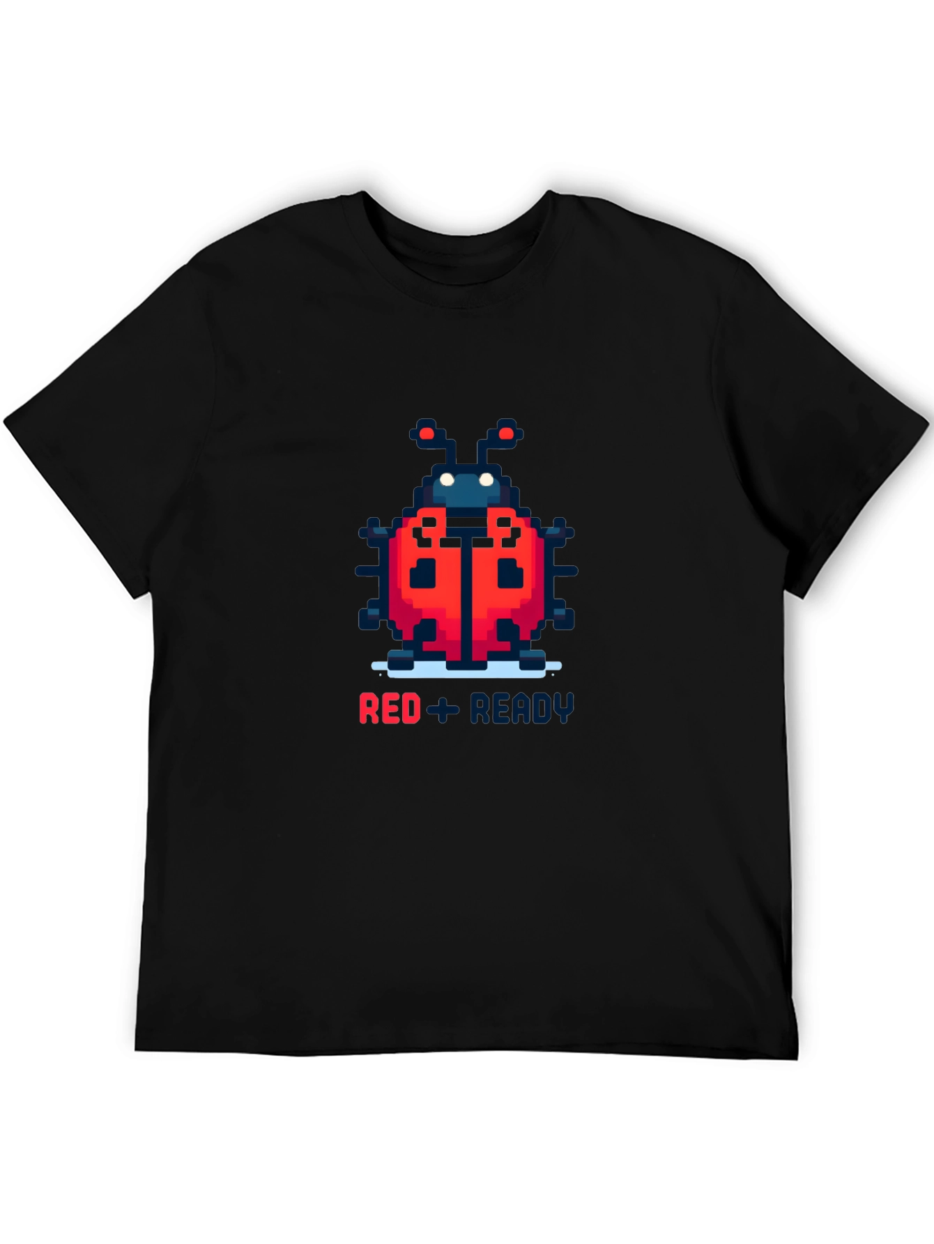 Red Ladybug Pixel Art T-Shirt