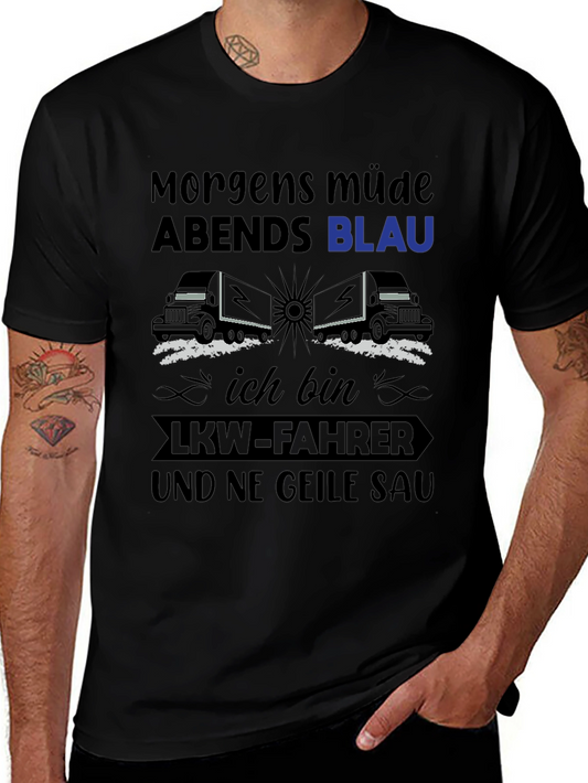 Morgens Müde Trucker T-Shirt