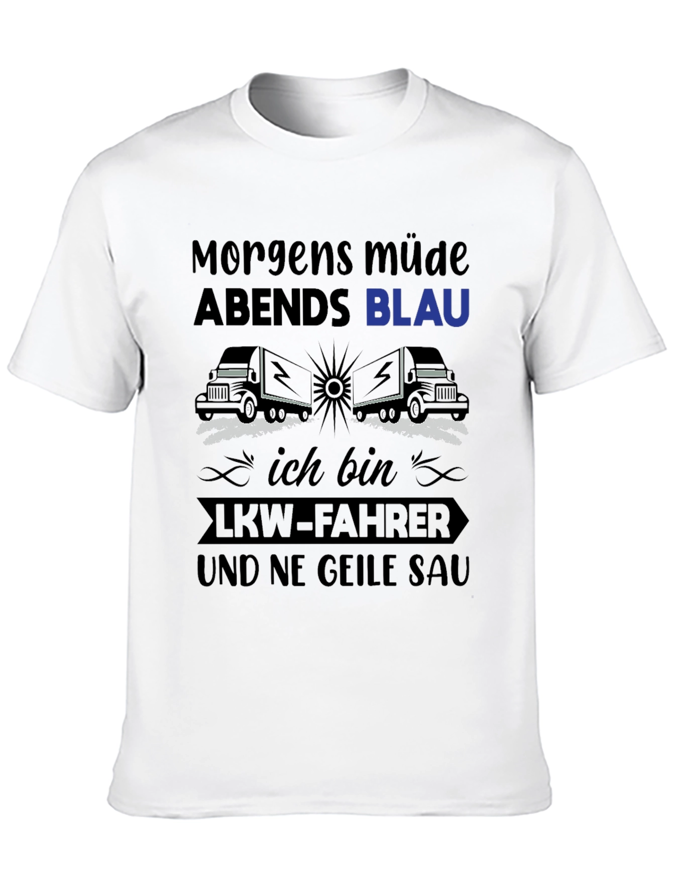 Morgens Müde Trucker T-Shirt