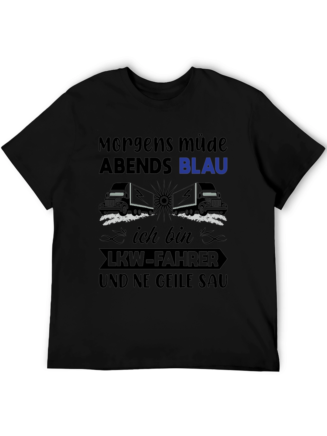 Morgens Müde Trucker T-Shirt